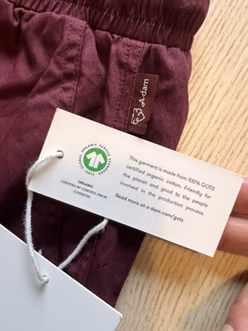A-Dam Lounge Pants Minimalist New With Tags 100% GOTS Certified Organic Cotton image 5