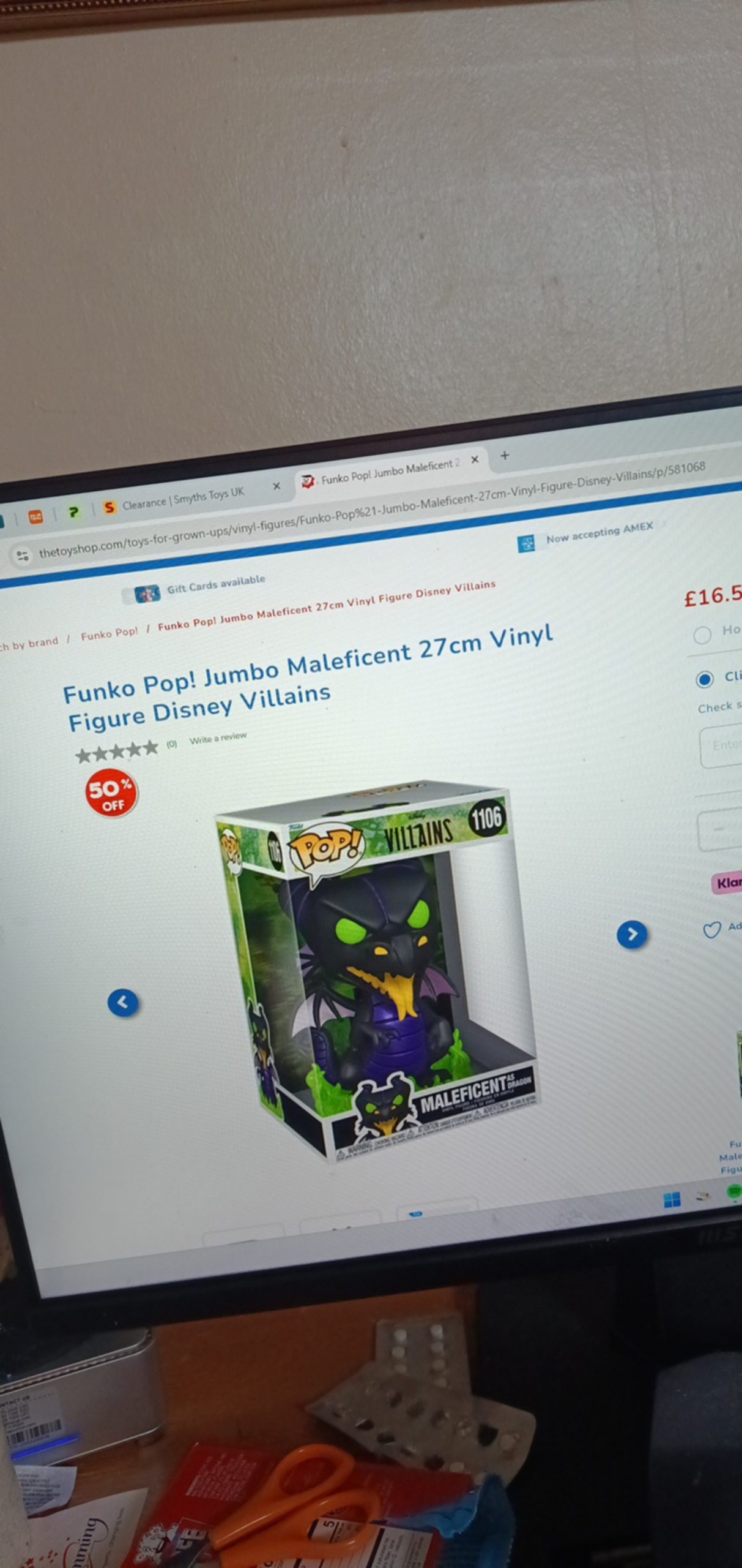 Funko Pop! Disney Villains Maleficent 27cm Vinyl Figure