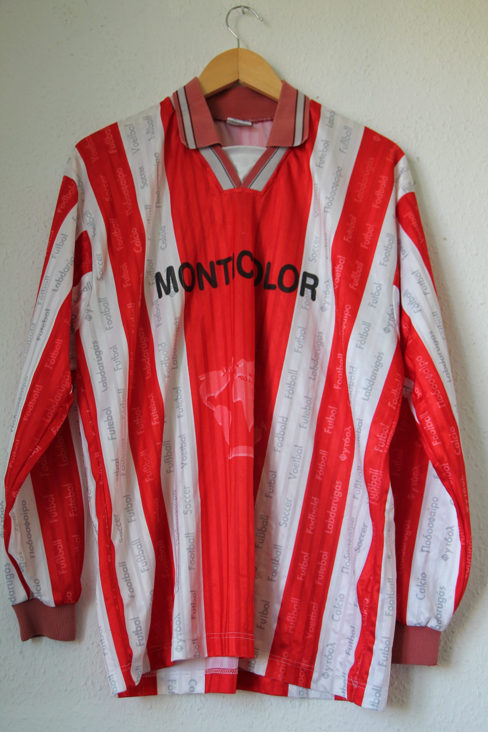 Monticolor Red & White Football Jersey Size M