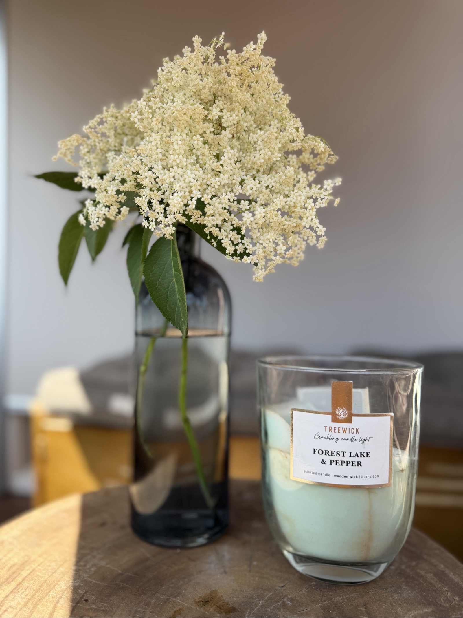 Vintage Smoky Glass Bottle Vase image 2