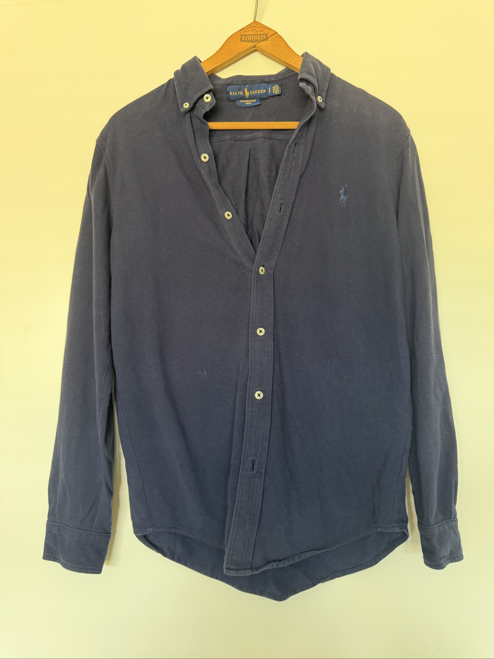 Ralph Lauren Navy Featherweight Mesh Shirt Size S