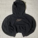 Felpa Nike Black Cropped Hoodie XS Cotton Blend