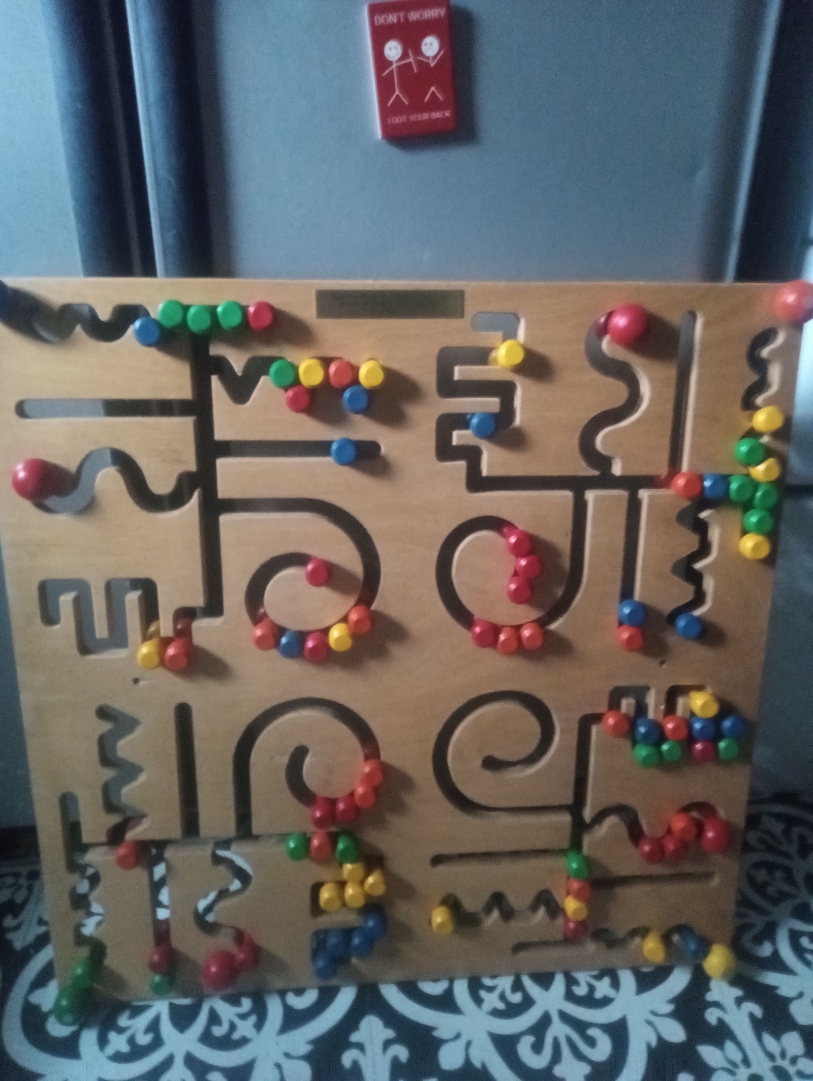 Wooden Maze Bead Toy Educational Activity Board Kids