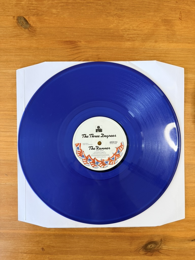 The Three Degrees Blue Vinyl The Runner Single 12" Limited Edition VG