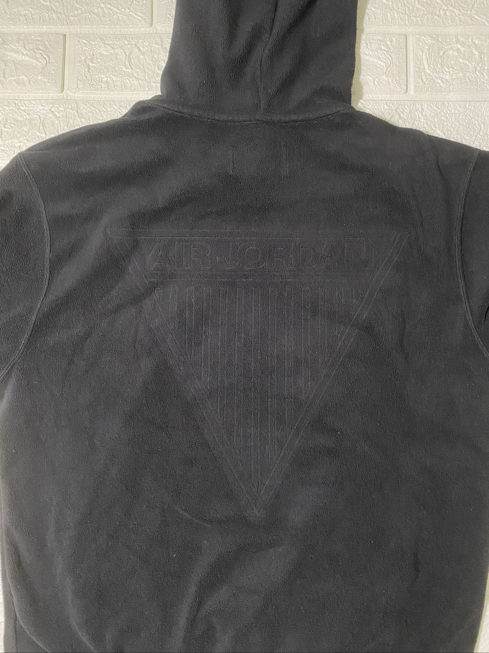 Air Jordan Black Fleece Hoodie Large Soft Texture image 6