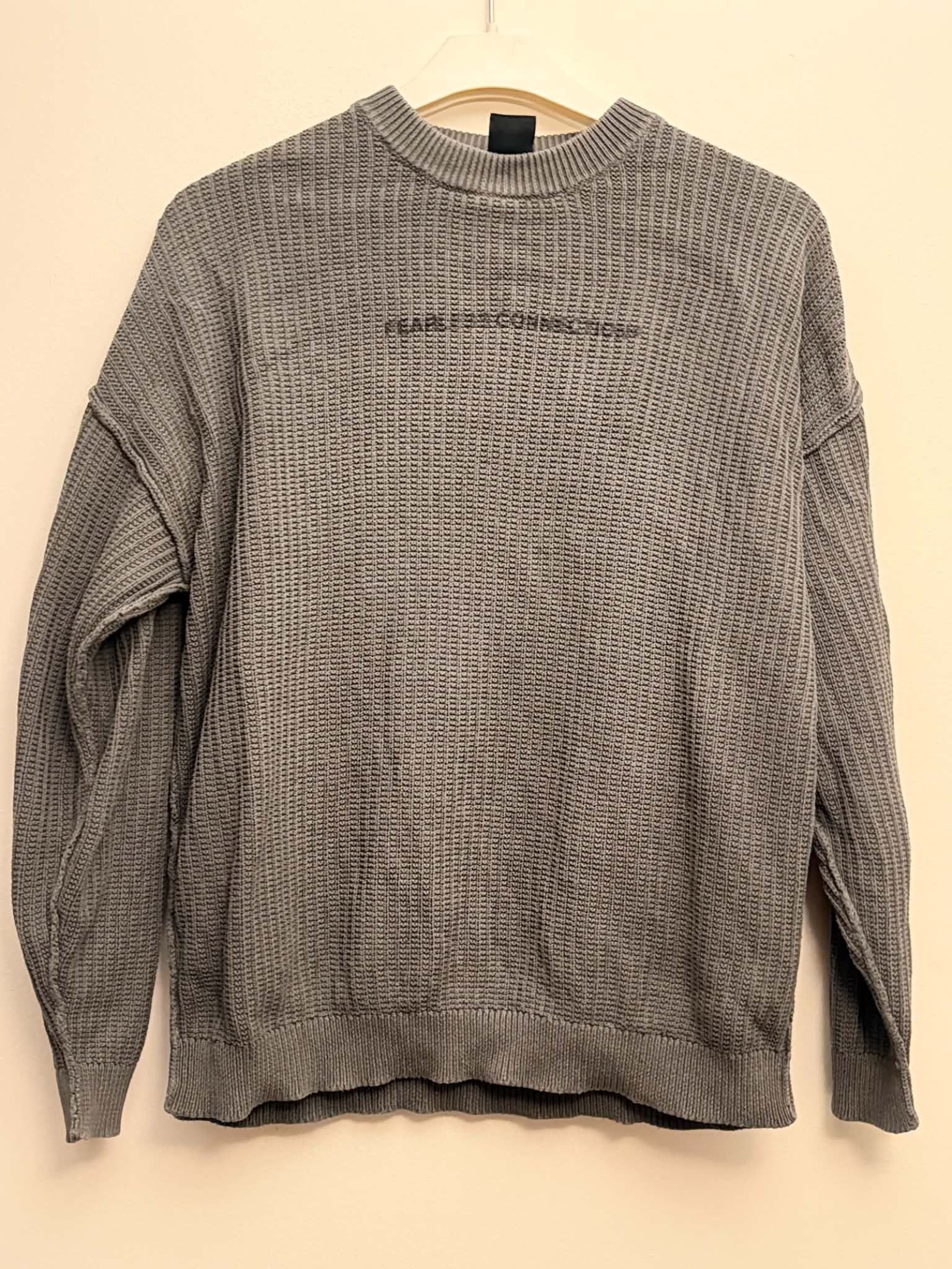 Karelia Grey Waffle Knit Sweater Size 36