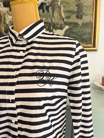 Pedro Del Hierro Striped Cotton Shirt Classic Style Excellent Condition