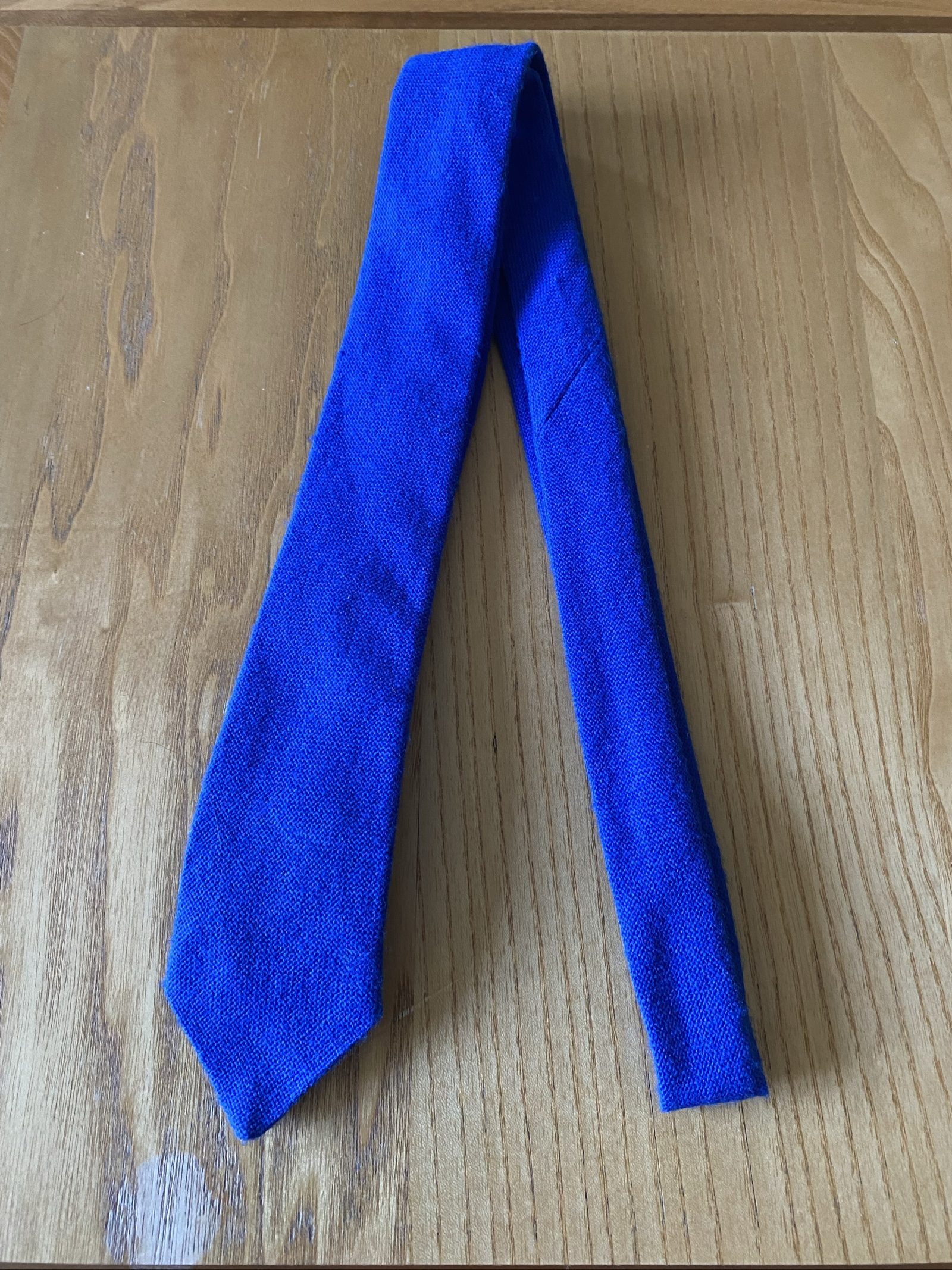 Theros Royal Blue Acrylic Skinny Knitted Tie - One Size
