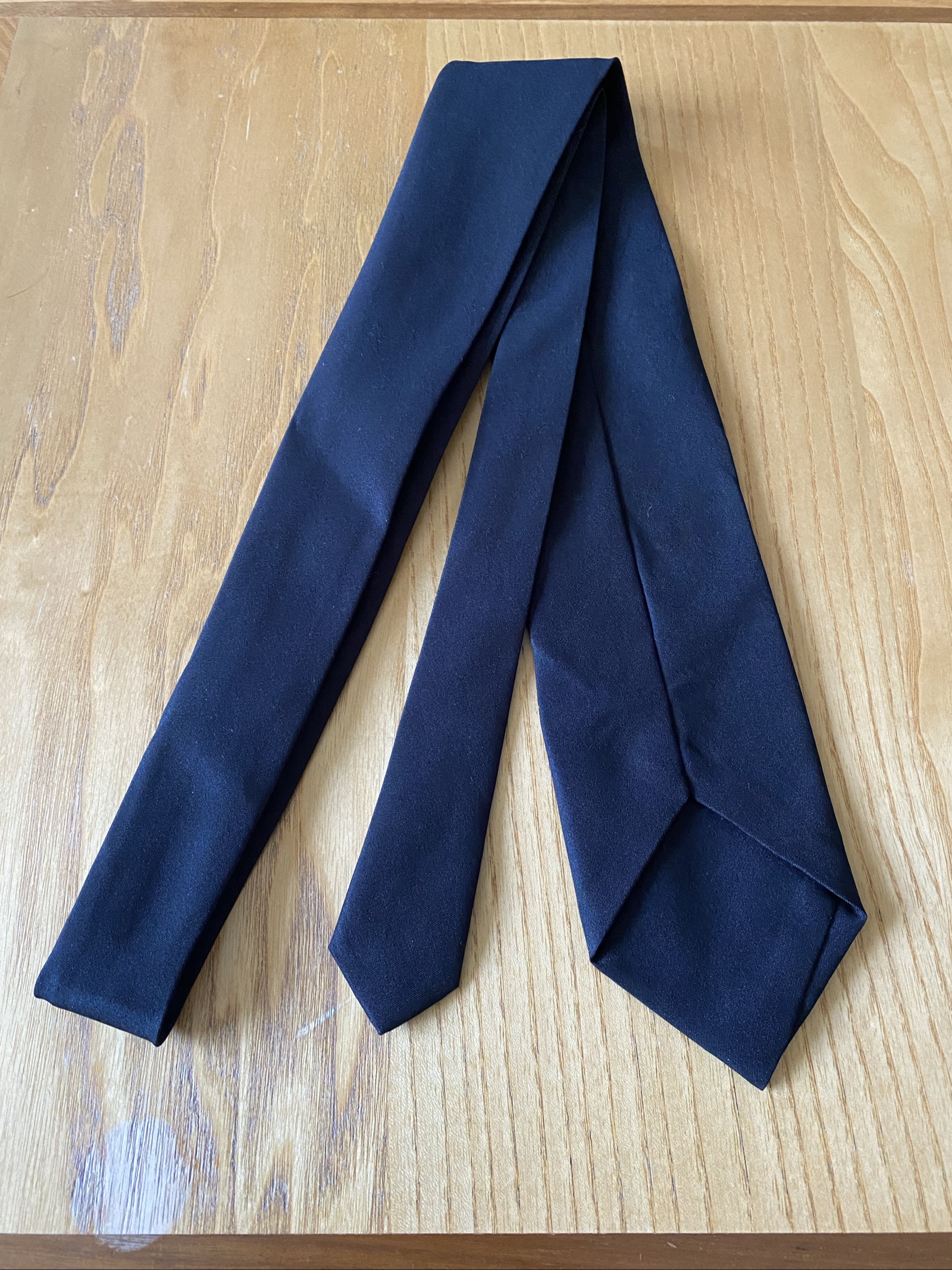 Plain Black Tie - One Size image 2