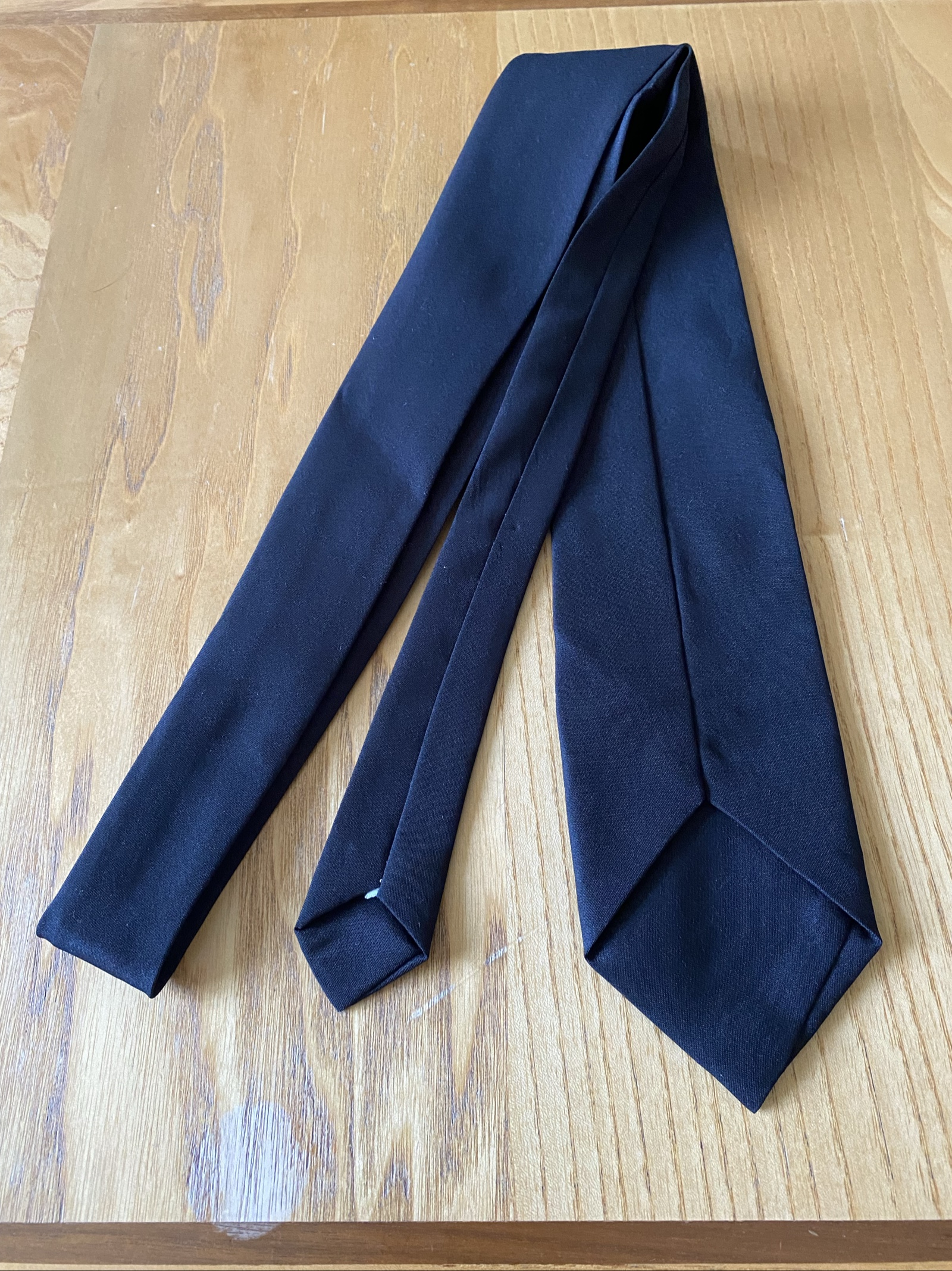 Plain Black Tie - One Size image 3