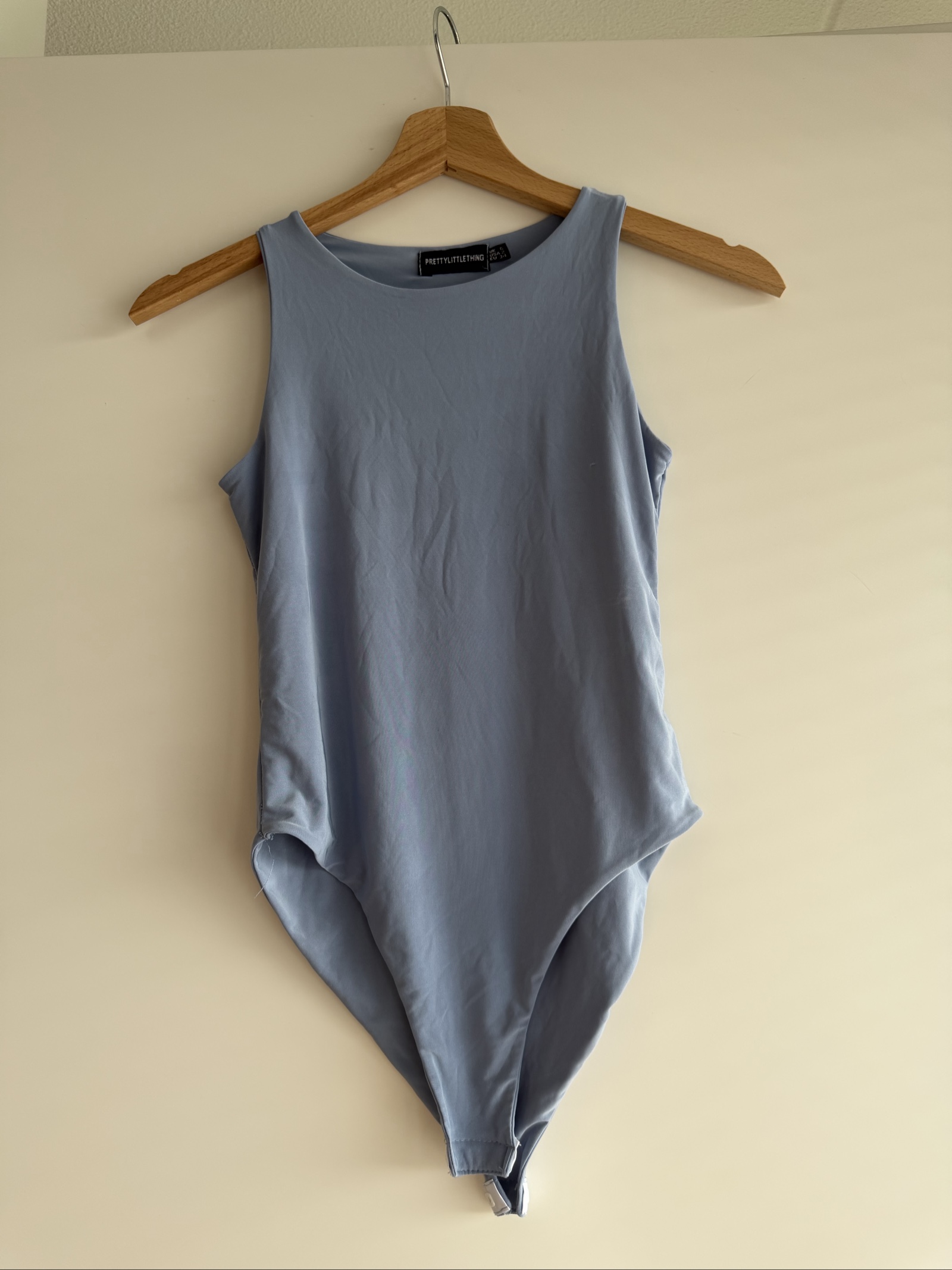 PrettyLittleThing Blue Sleeveless Bodysuit UK 6 EU 34