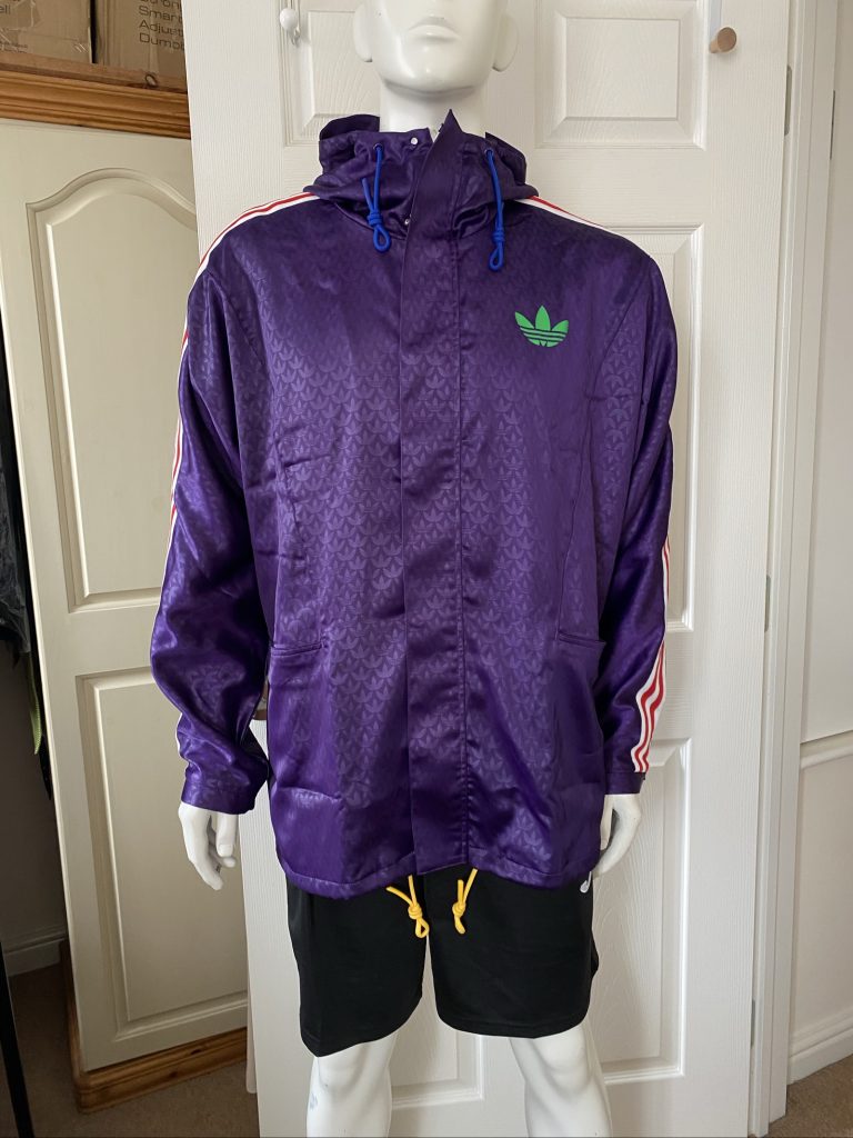 Adidas Originals Adicolour '70s Purple & Red Hooded Anorak Jacket - Size M