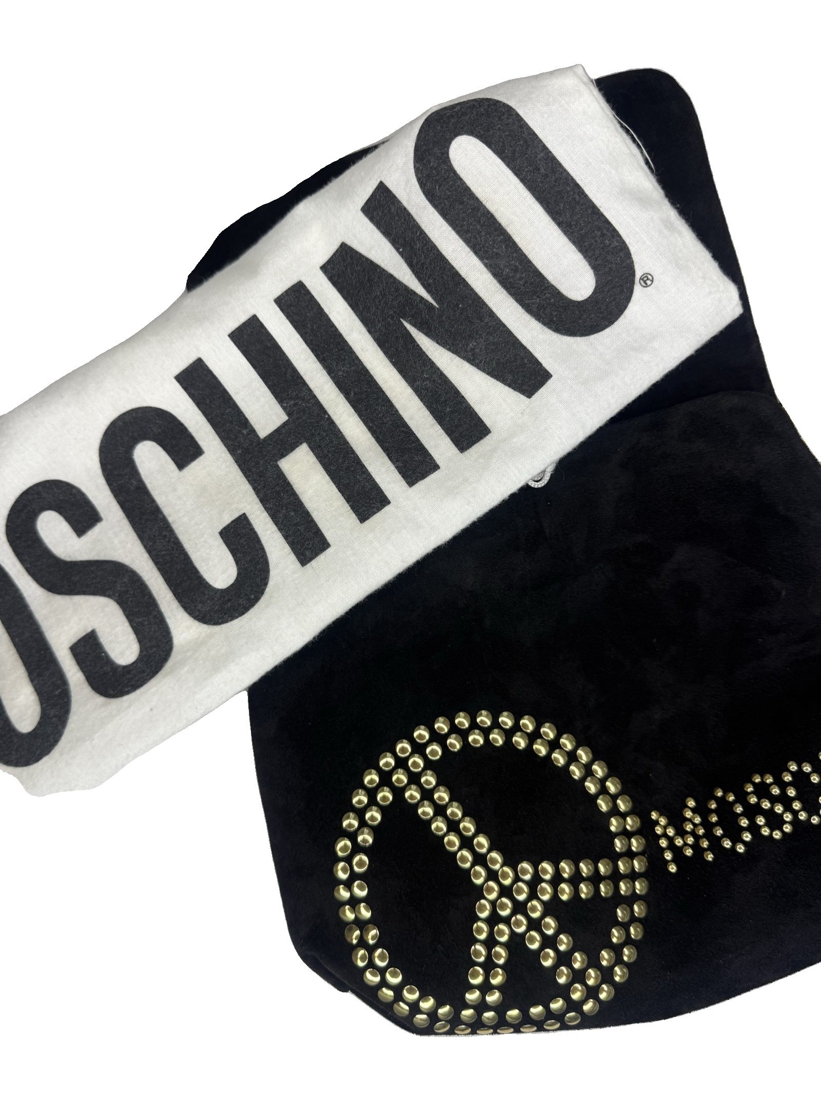 Vintage Moschino Redwall Black Suede Studded clutch Bag image 5