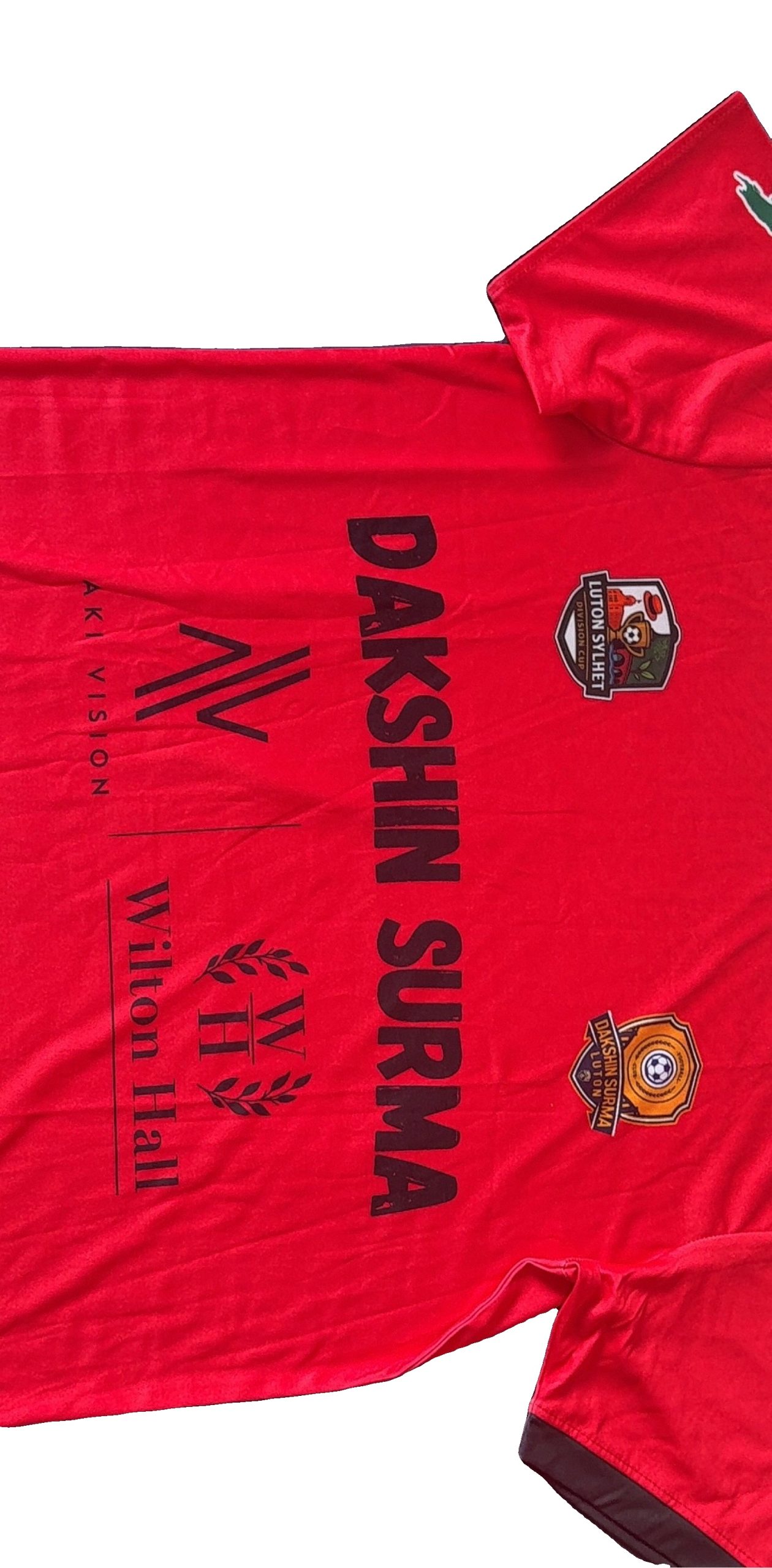 Luton Sylhet Red Football Jersey with Dakshin Surma Sponsor
