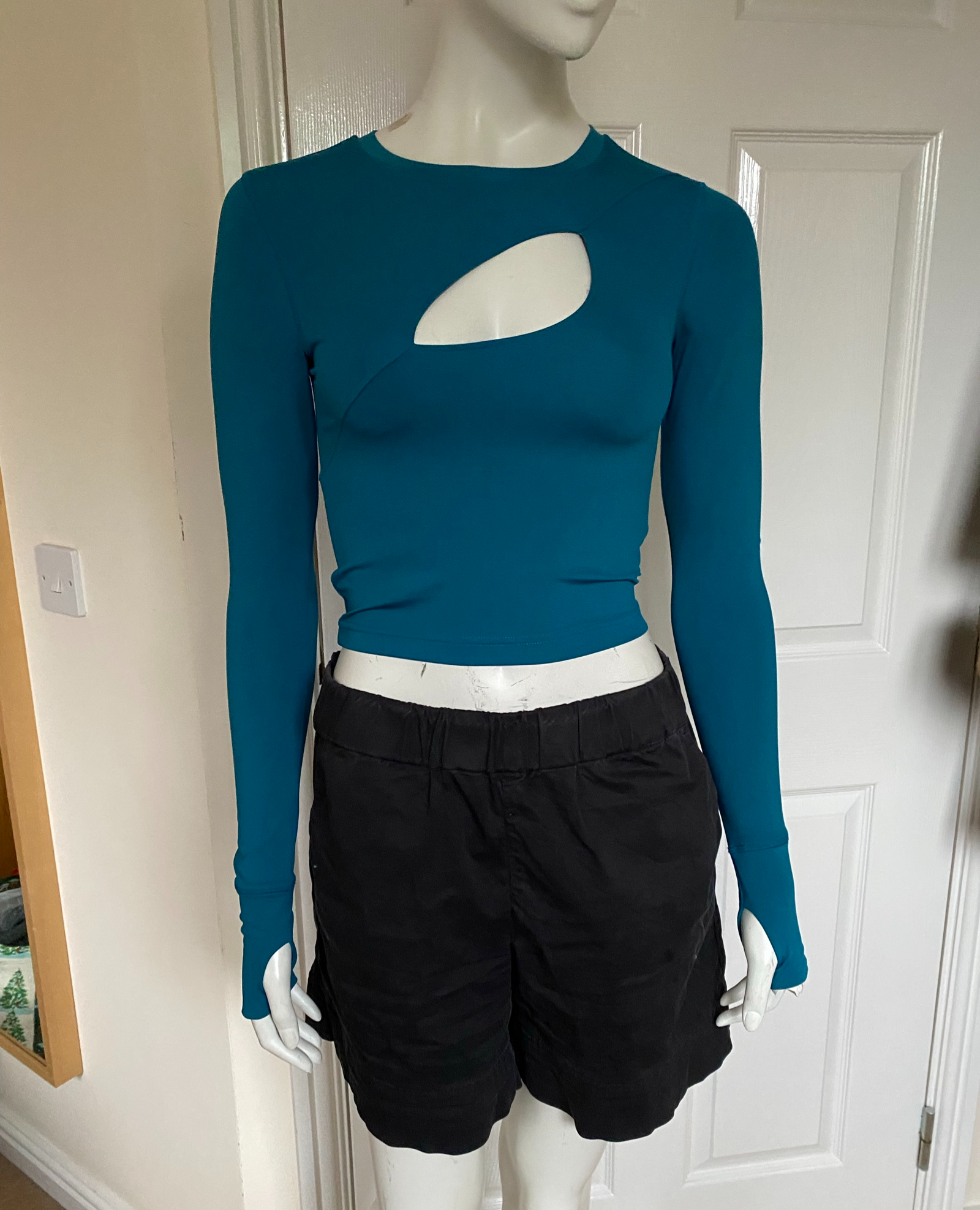Everlast Cropped Teal Blue Workout Top - UK Size 8, BNWT