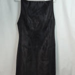 NADIA FRACA Black Satin Mini Dress XL Spaghetti Straps