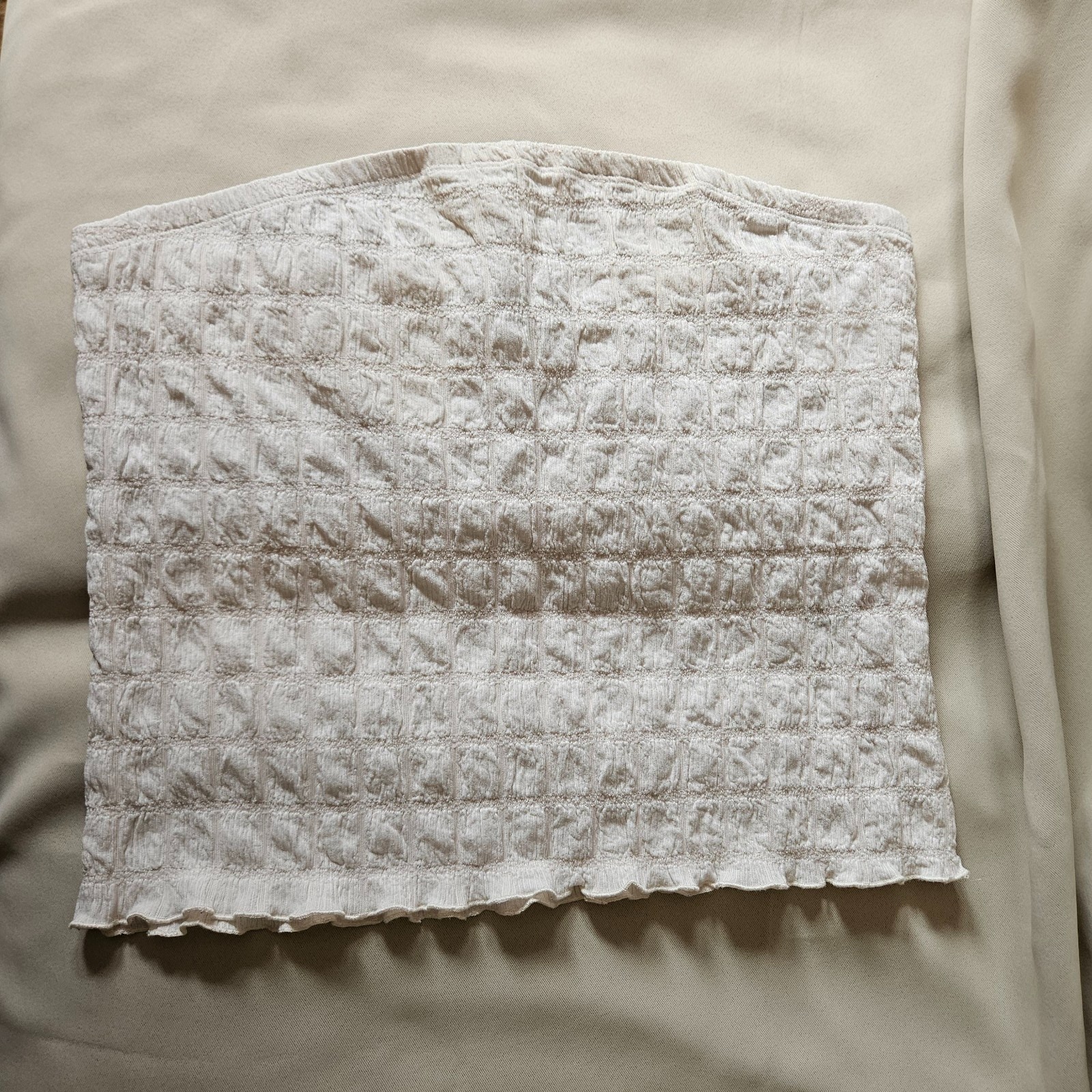Papaya Cream Textured Boob tube Size 12