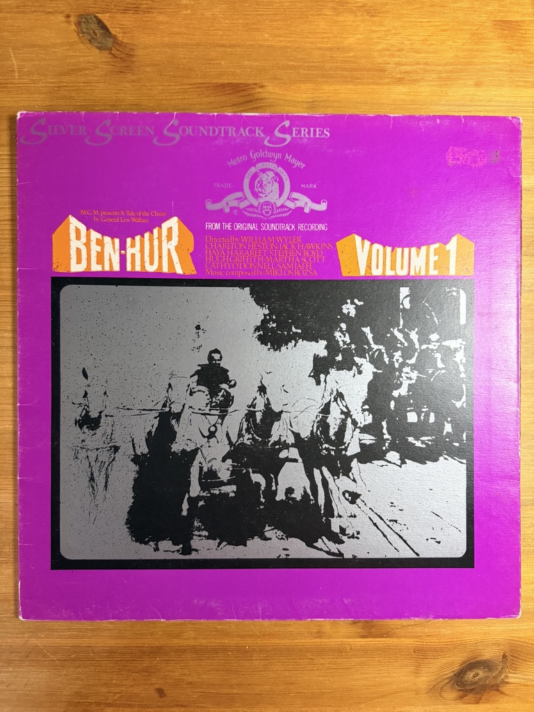 MGM Ben-Hur Volume 1 Vinyl LP Soundtrack Record Gatefold