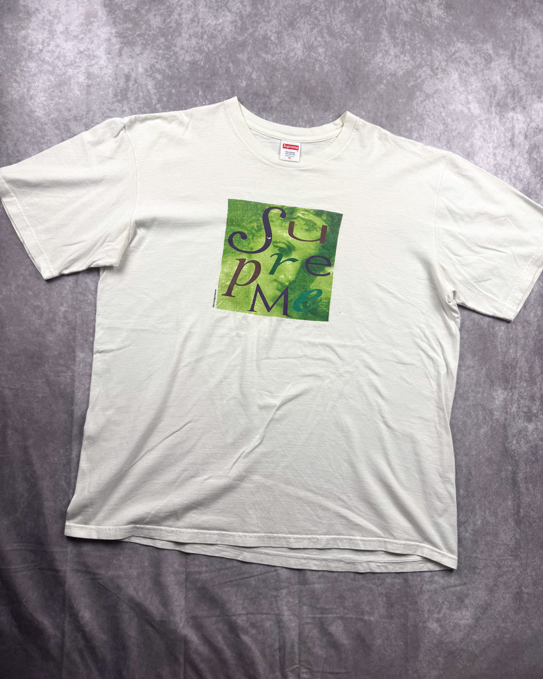 Supreme White and Green FW17 Venus T-Shirt - XL