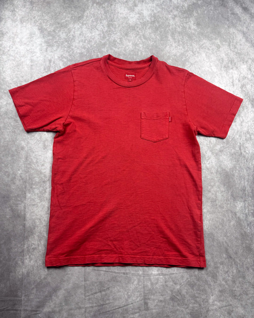 Supreme Red Pocket T-Shirt Medium Cotton