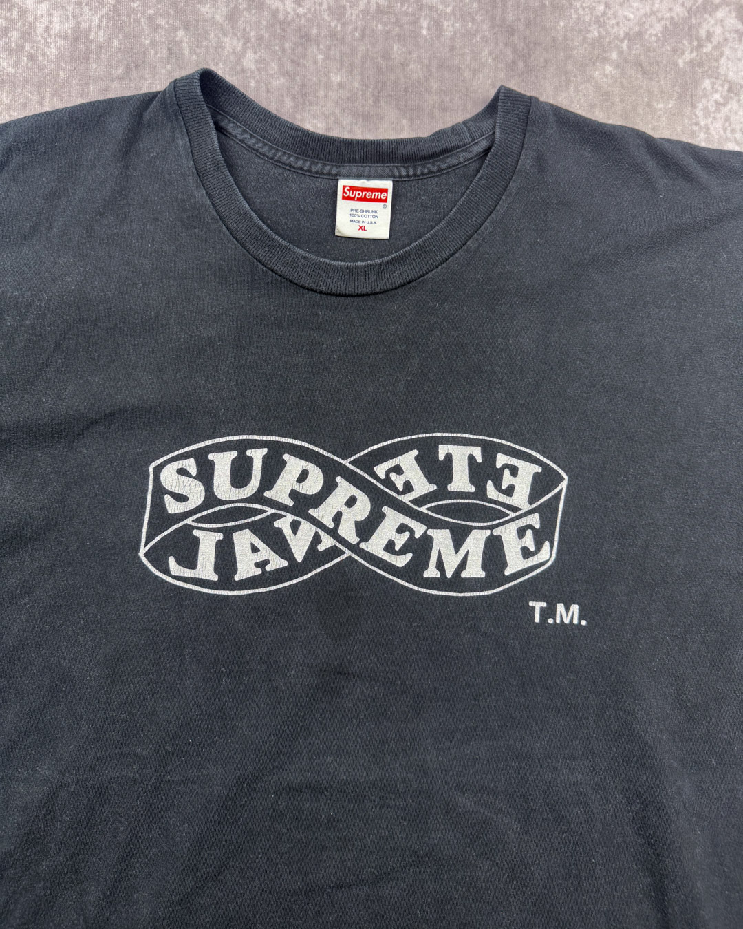 Supreme Black Eternal Graphic Logo T-Shirt (FW18) - XL image 2