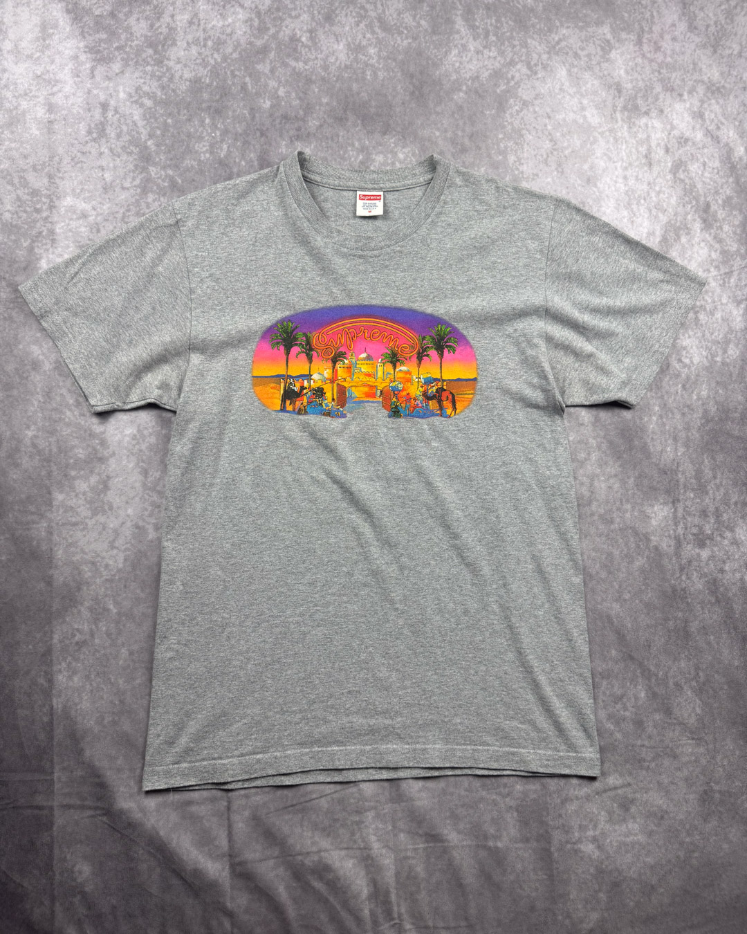 Supreme Grey Mirage Graphic Logo T-Shirt (SS17) - Medium