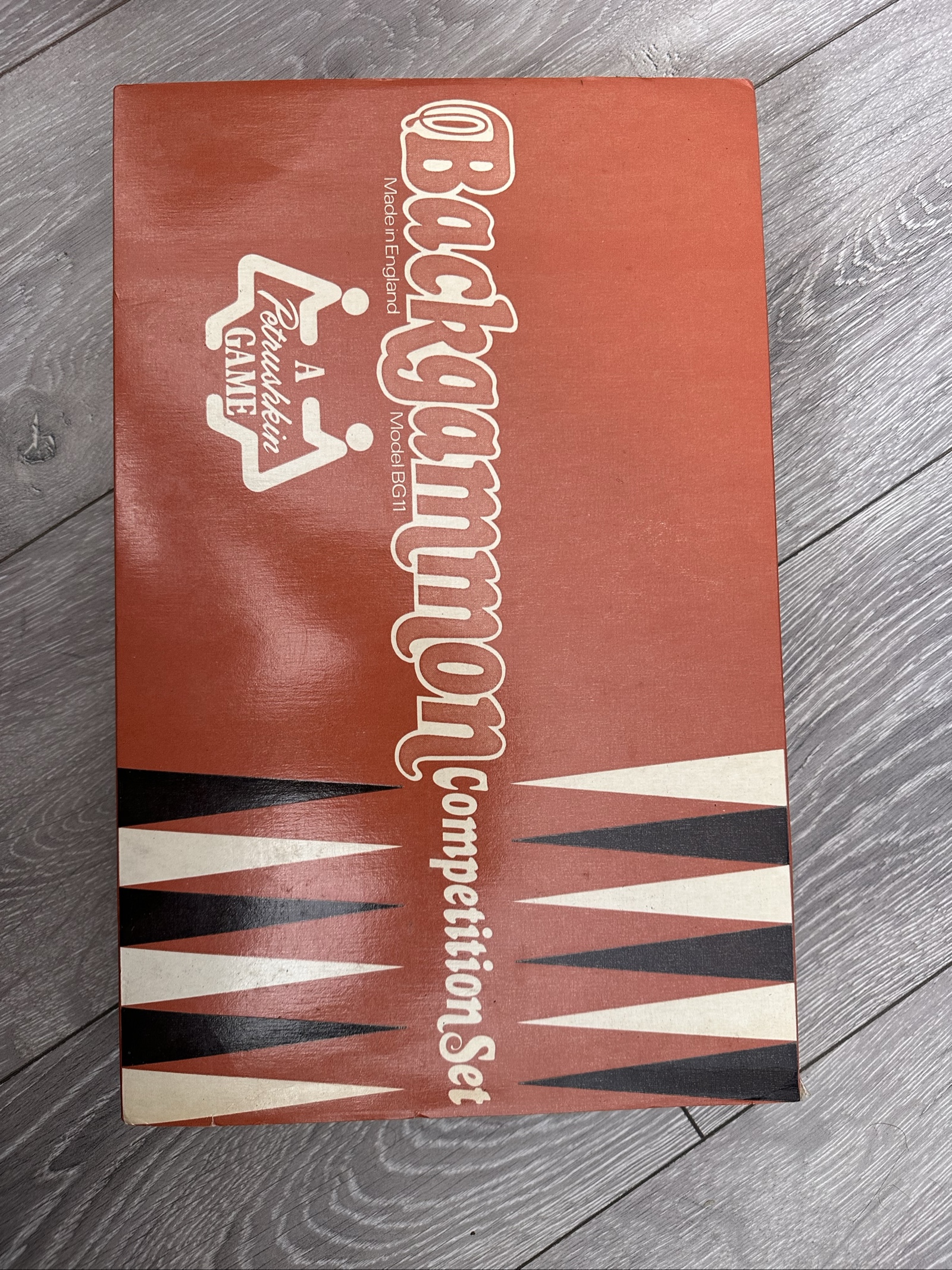 Background Competition Set Vintage Brown Backgammon Board Game