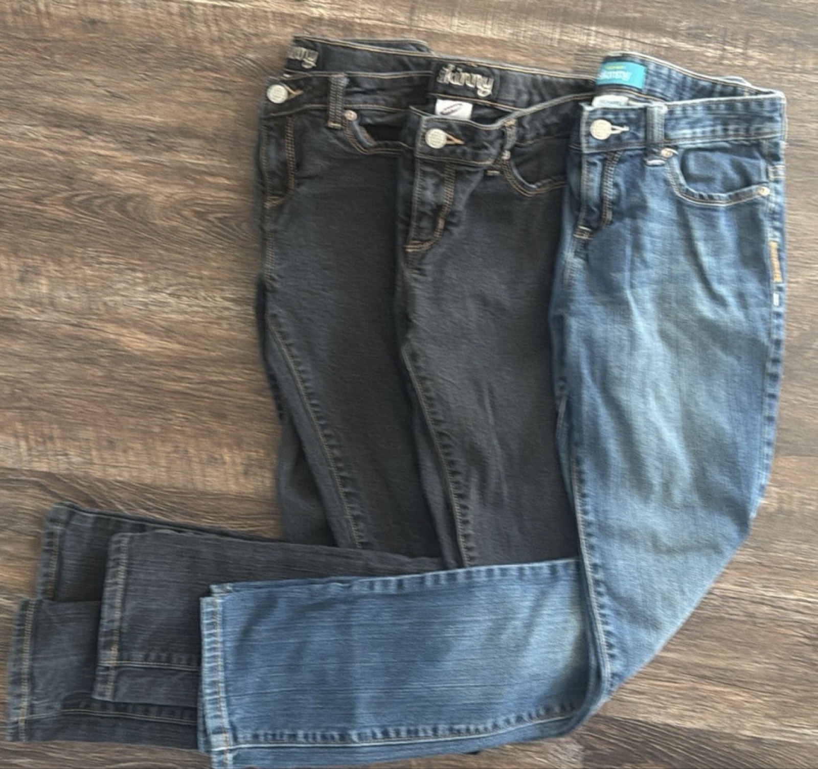 Levi's Black & Blue Denim Skinny Jeans Girls Size 12