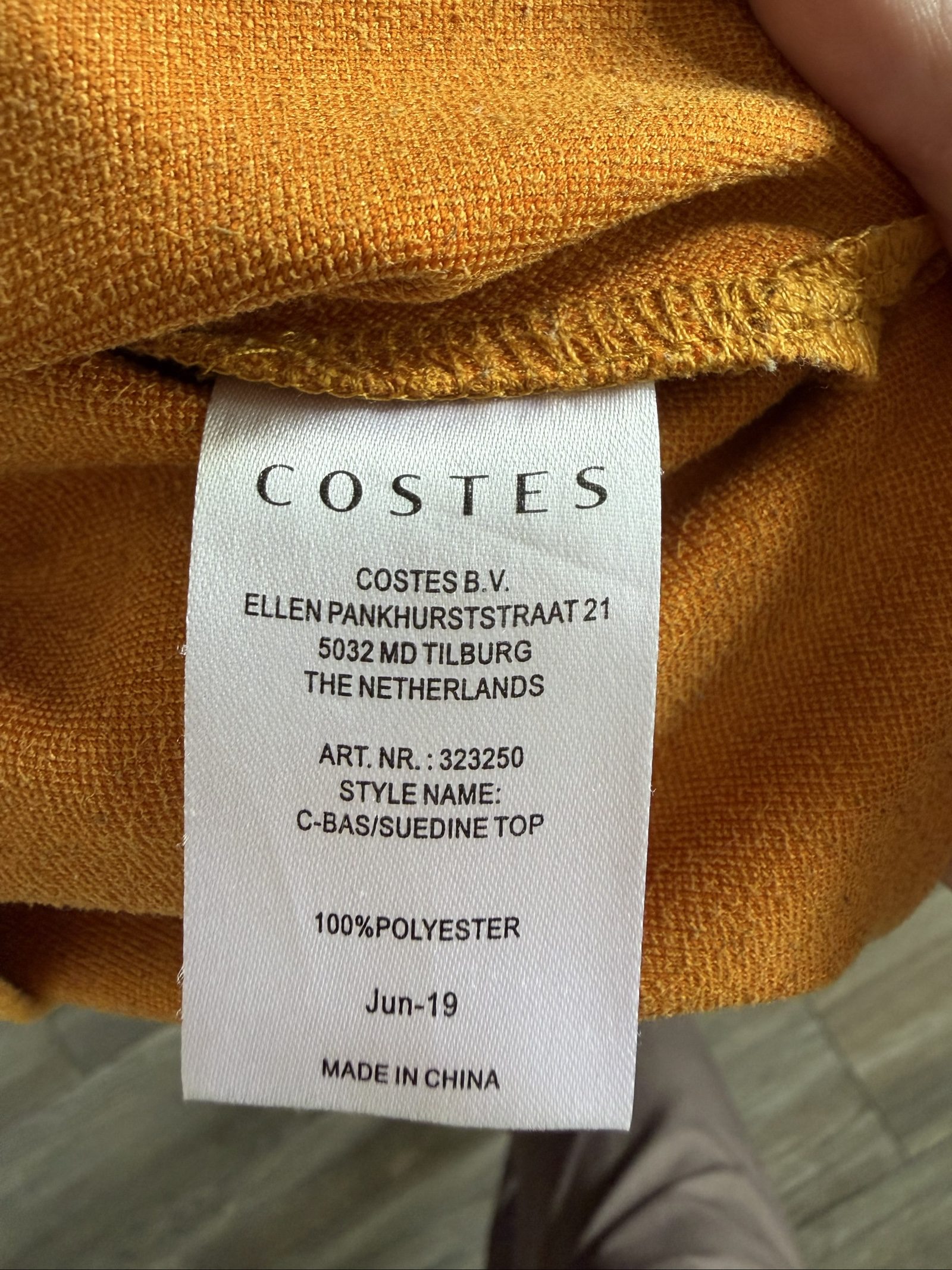 Costes Mustard Yellow Flared Sleeve Top XS Soft Fabric image 6