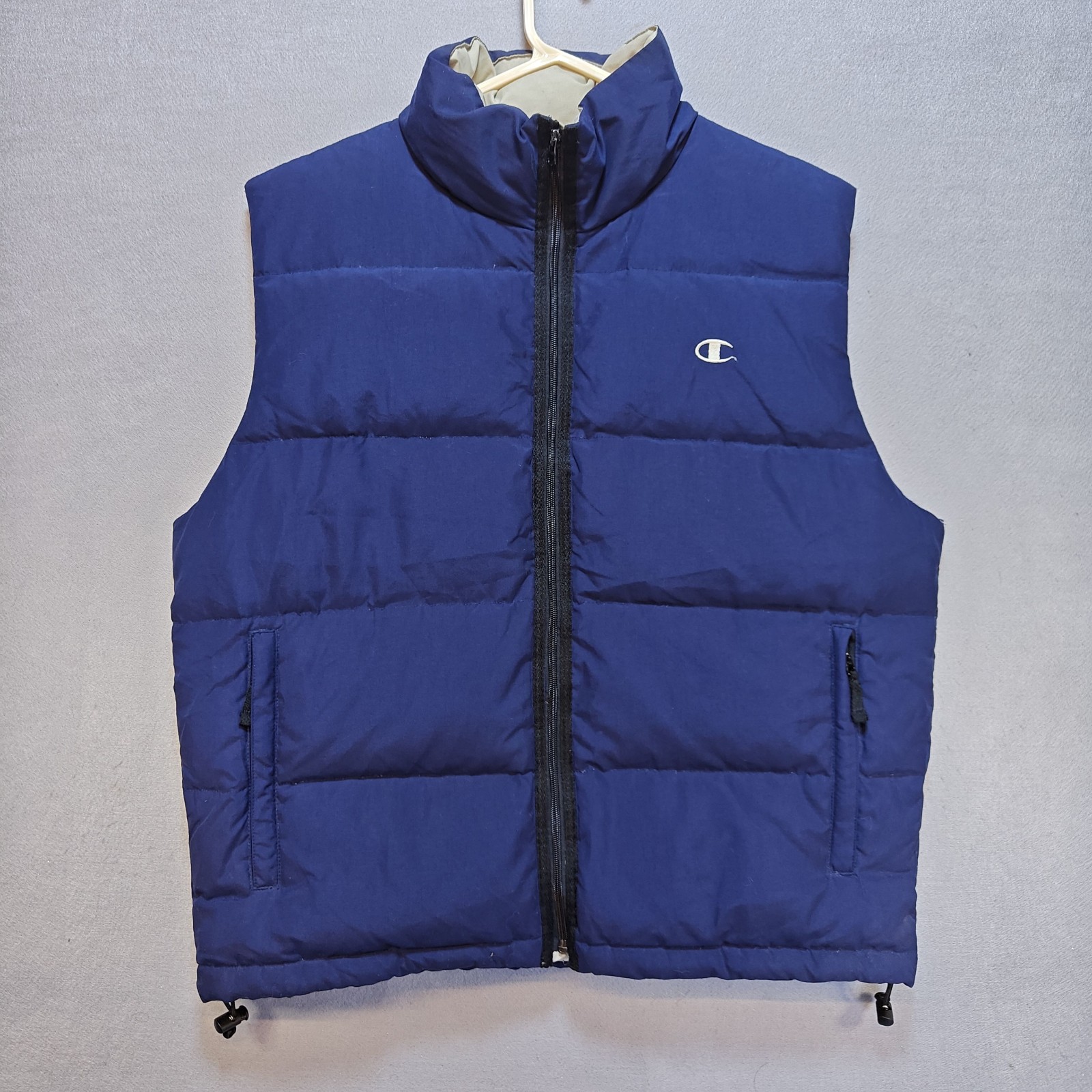 Champion Navy Blue Puffer Vest XL 80% Down Waterfowl Feather Fill