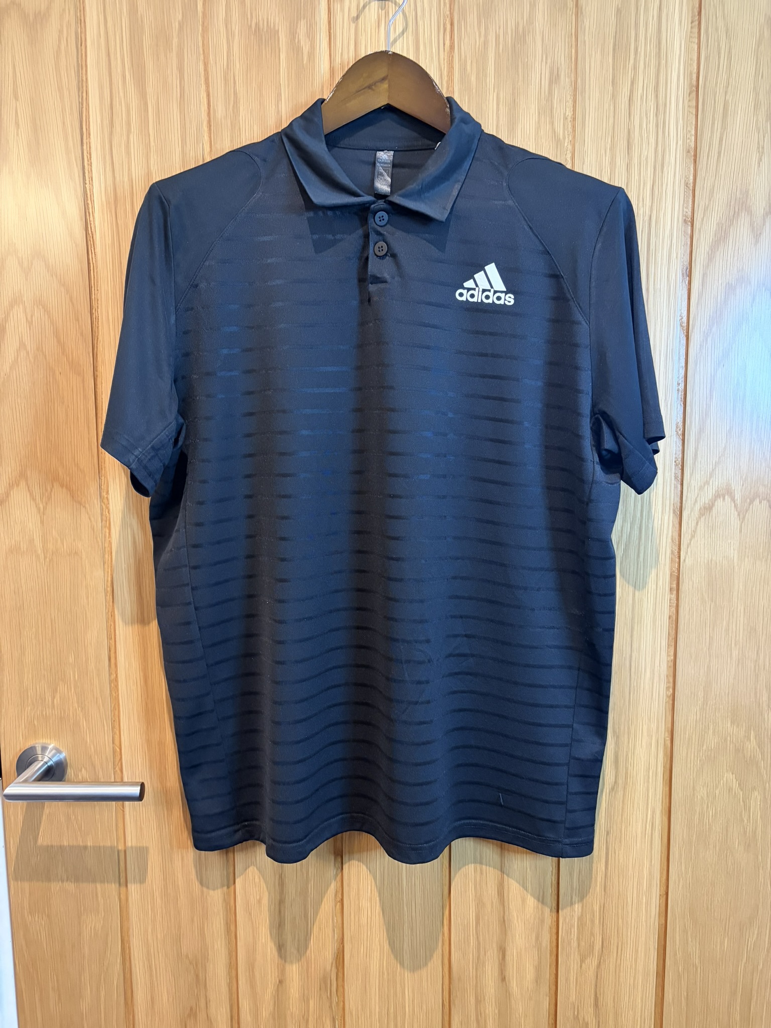 Adidas Navy Blue Polo Shirt Size L Mens Aeroready Athletic Sportswear