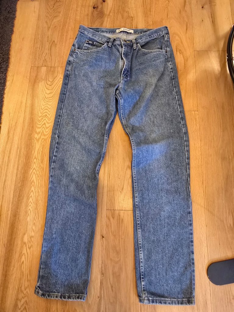 Lee Blue Denim Regular Fit Jeans 34x34 Classic Cotton