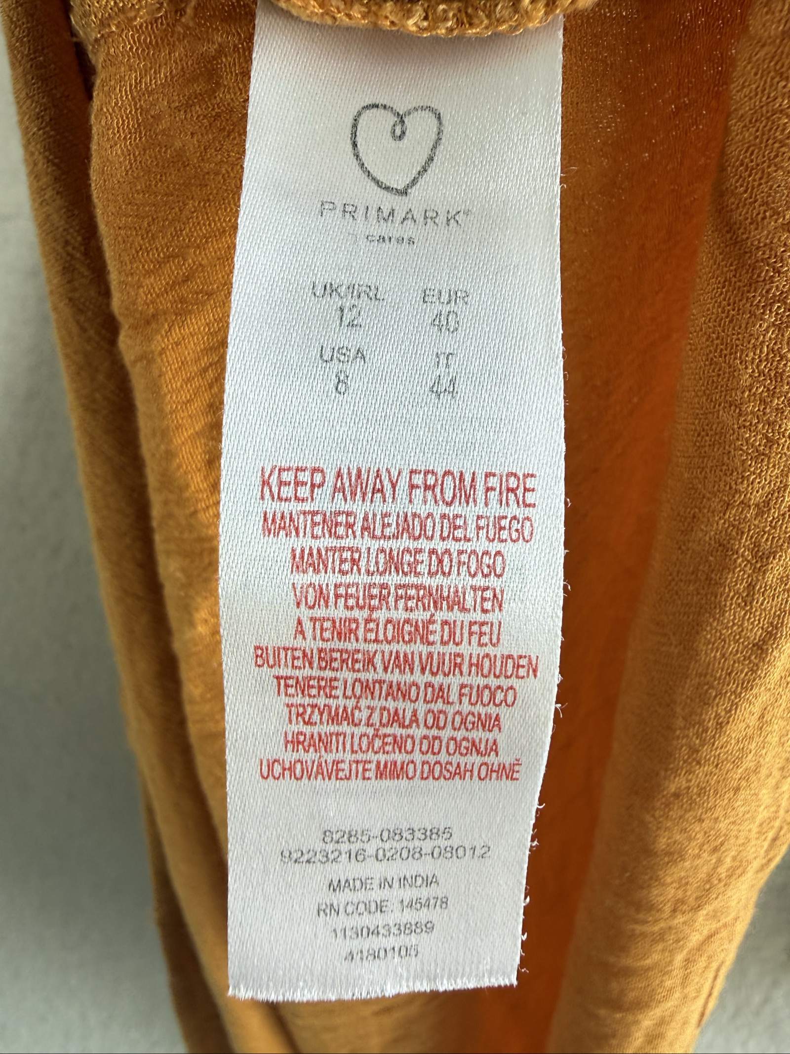 Primark Brown Cotton Maxi Dress UK 12 Spaghetti Strap Summer Chic image 5