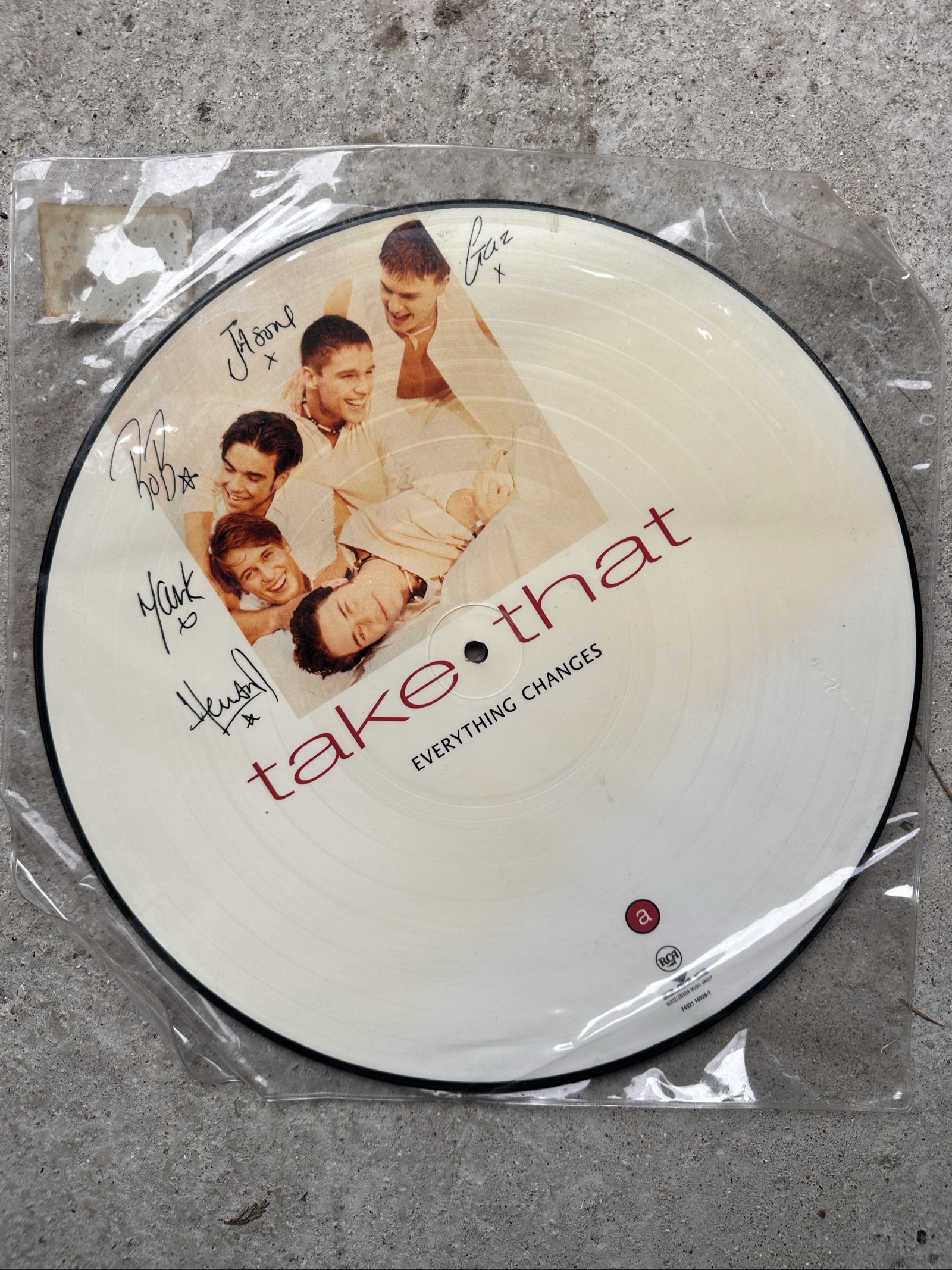 Take That Everything Changes Signed Picture Disc Vinyl Record