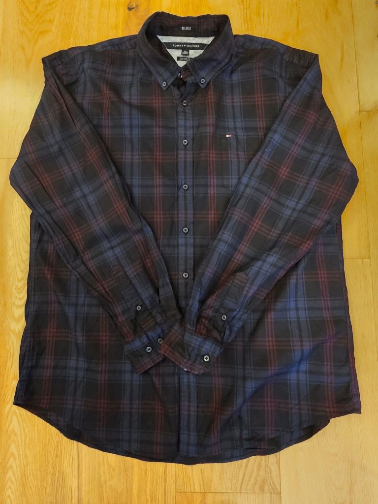 Tommy Hilfiger Navy, Black & Red Check Custom Fit Shirt XXL