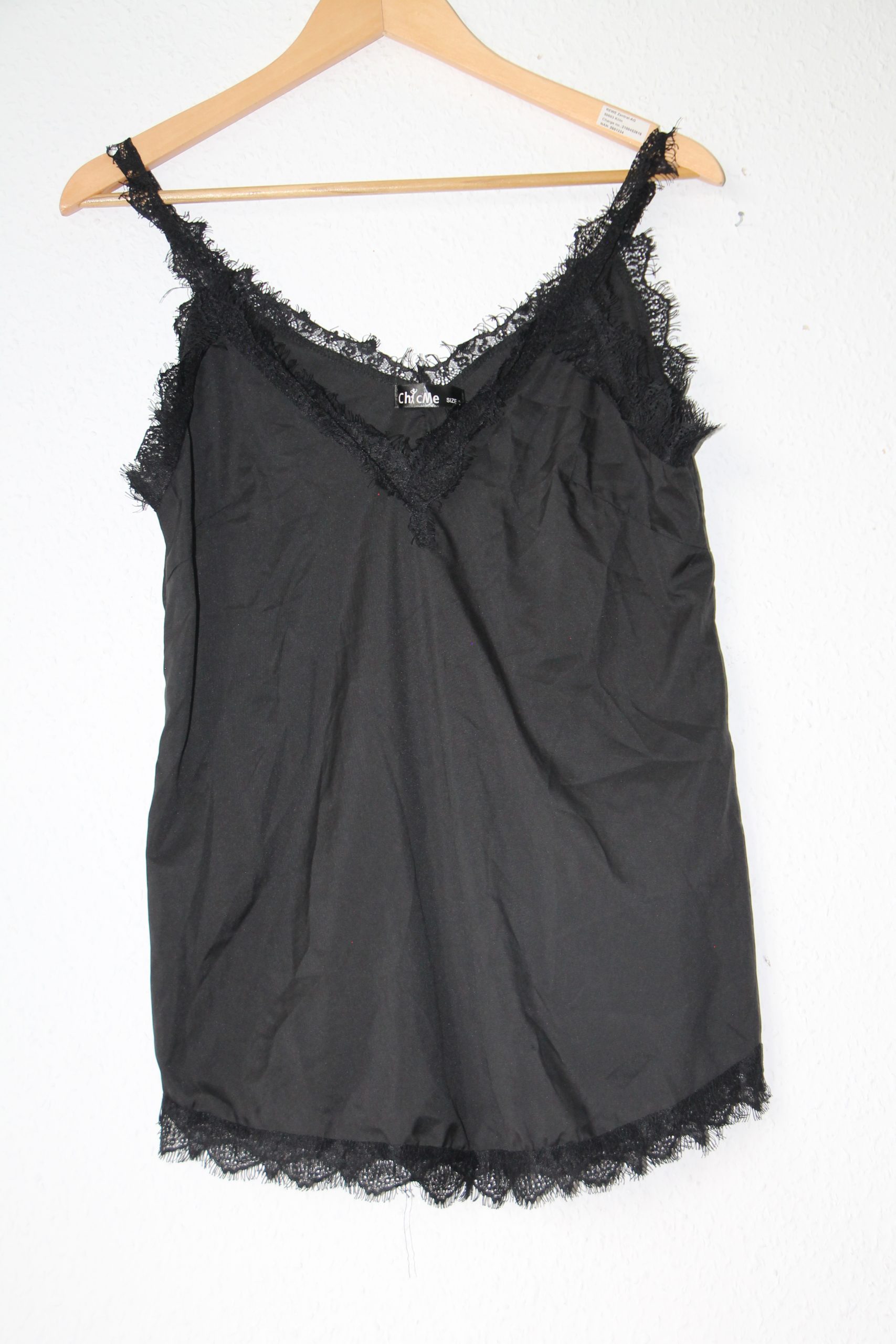 C&A Black Lace Trimmed Camisole Top Size S 2719 image 2