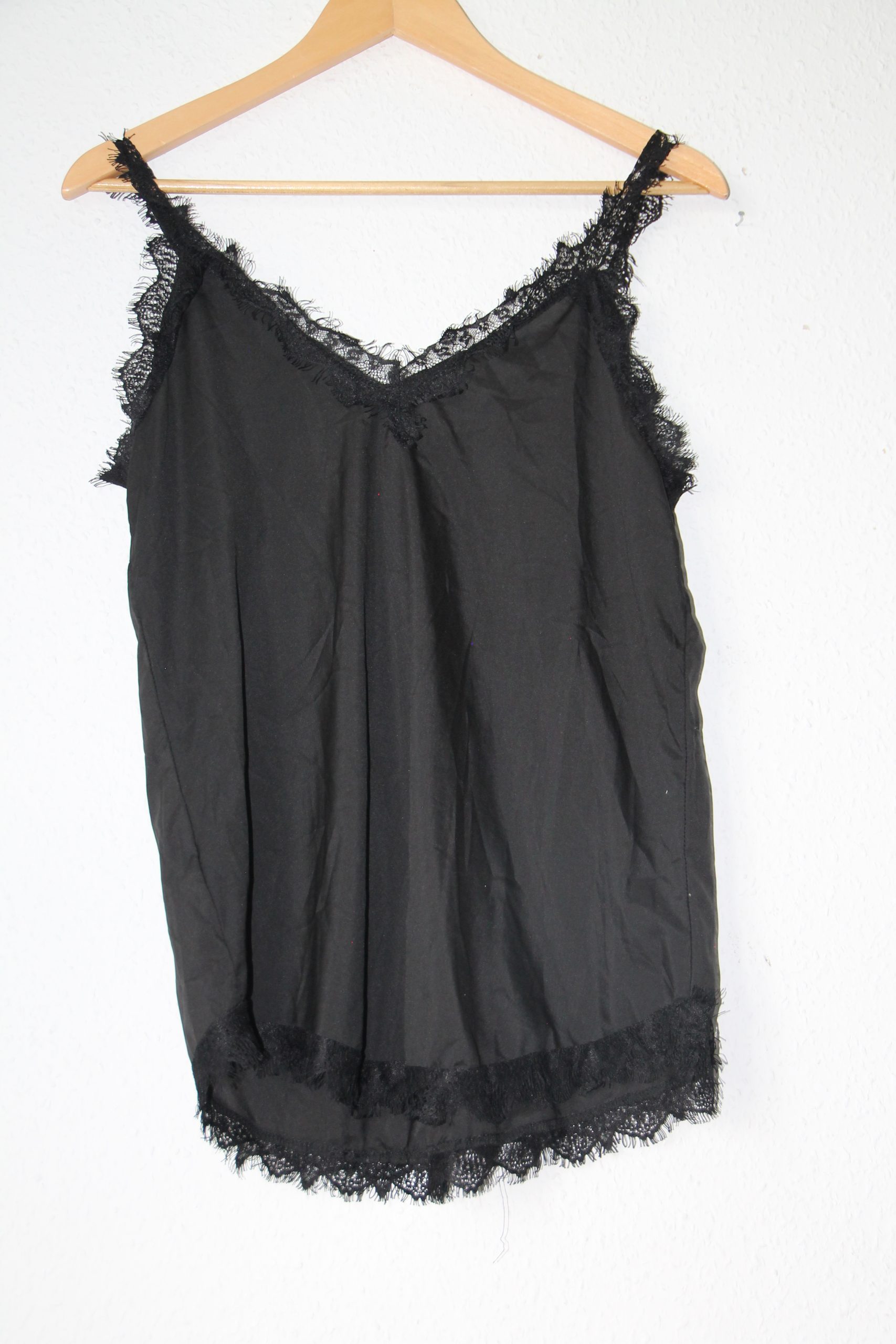 C&A Black Lace Trimmed Camisole Top Size S 2719 image 5