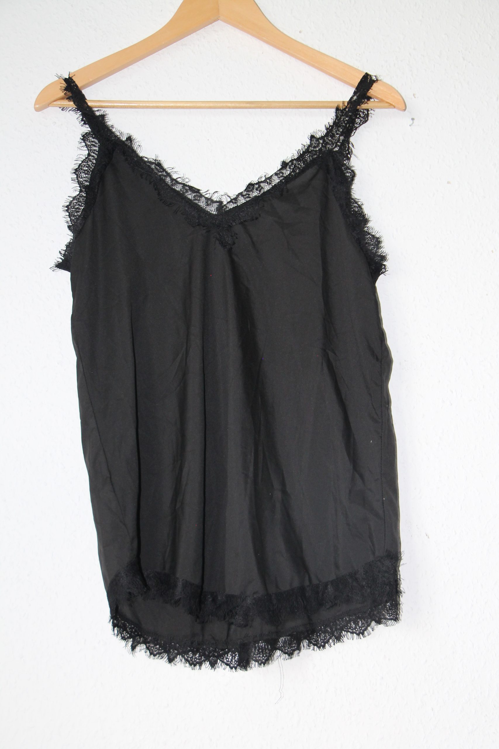C&A Black Lace Trimmed Camisole Top Size S 2719 image 6