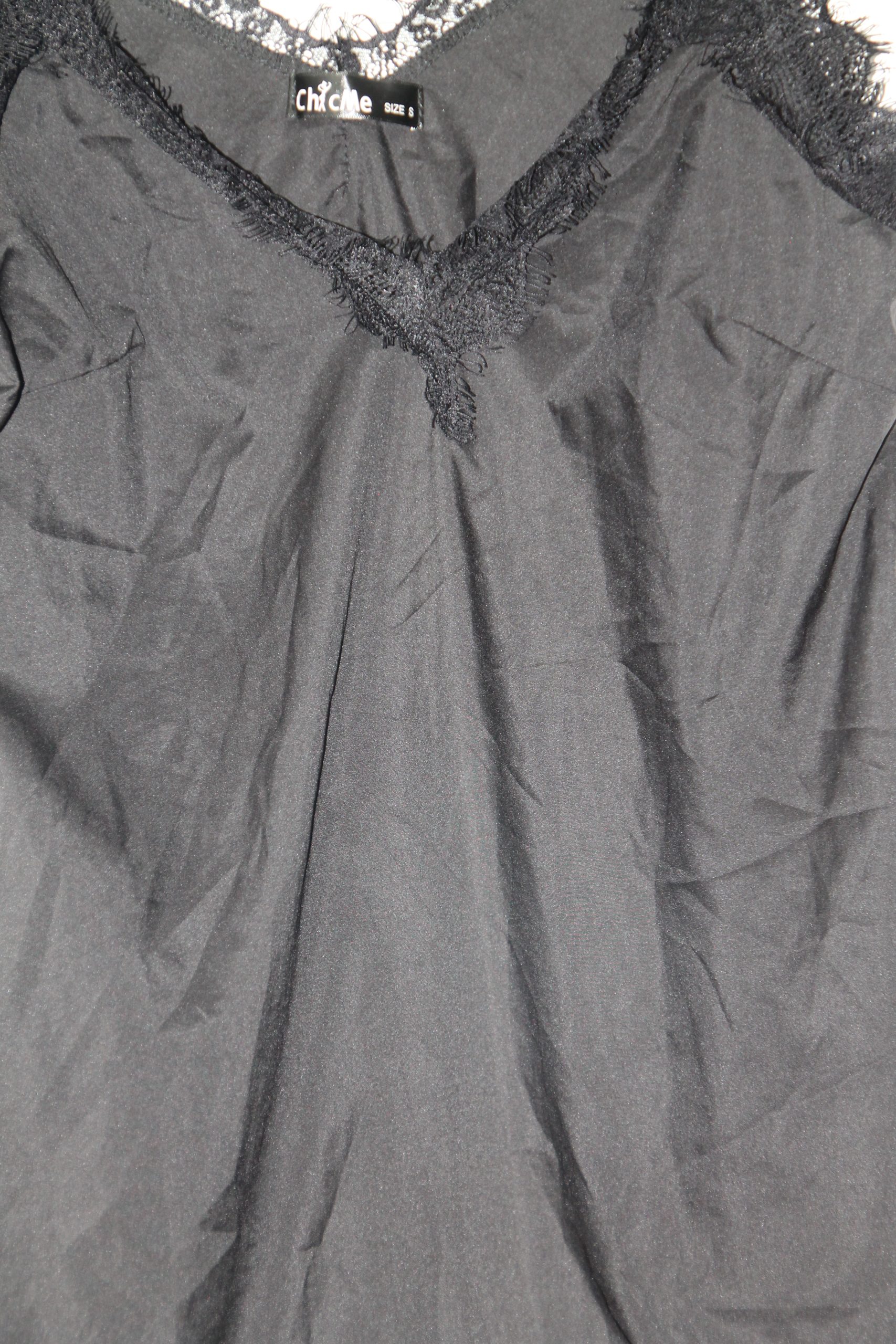 C&A Black Lace Trimmed Camisole Top Size S 2719 image 7