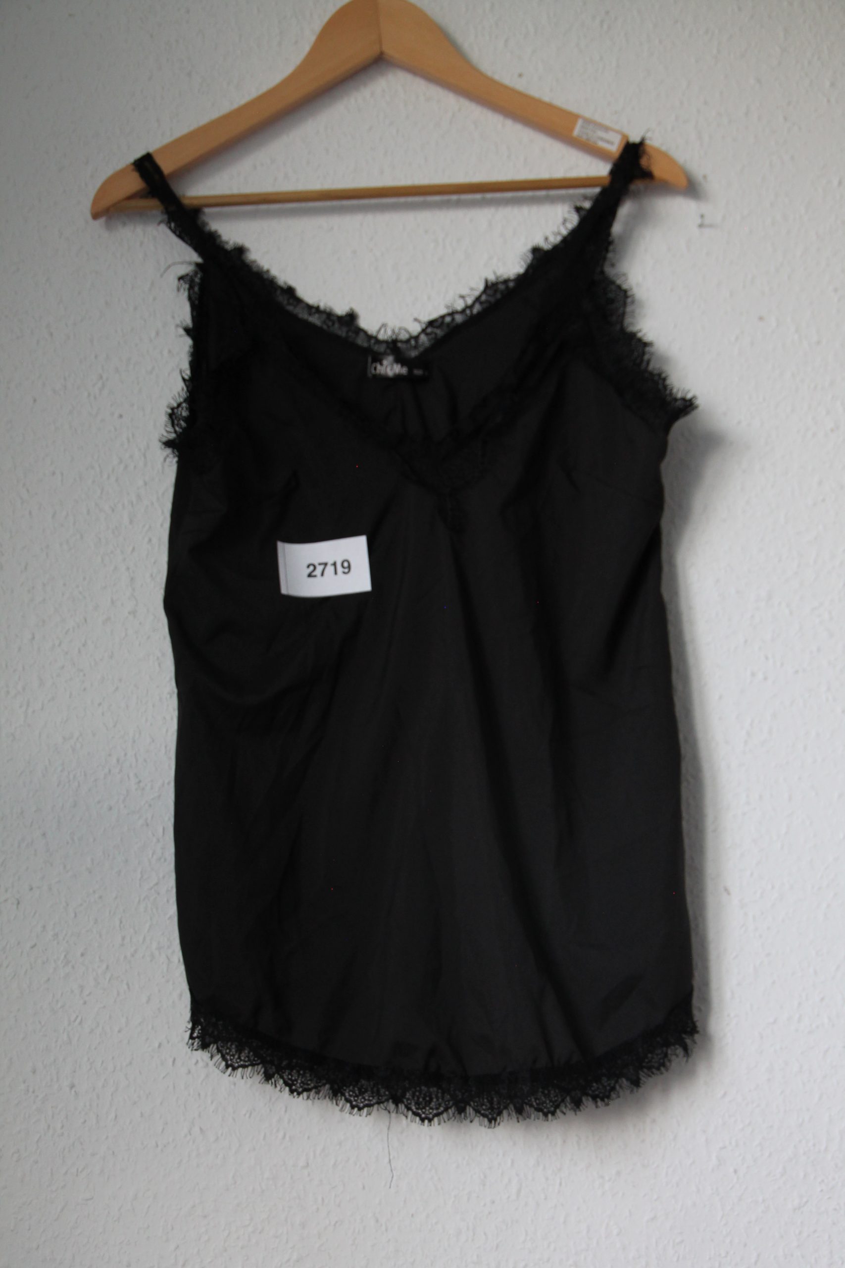 C&A Black Lace Trimmed Camisole Top Size S 2719 image 8