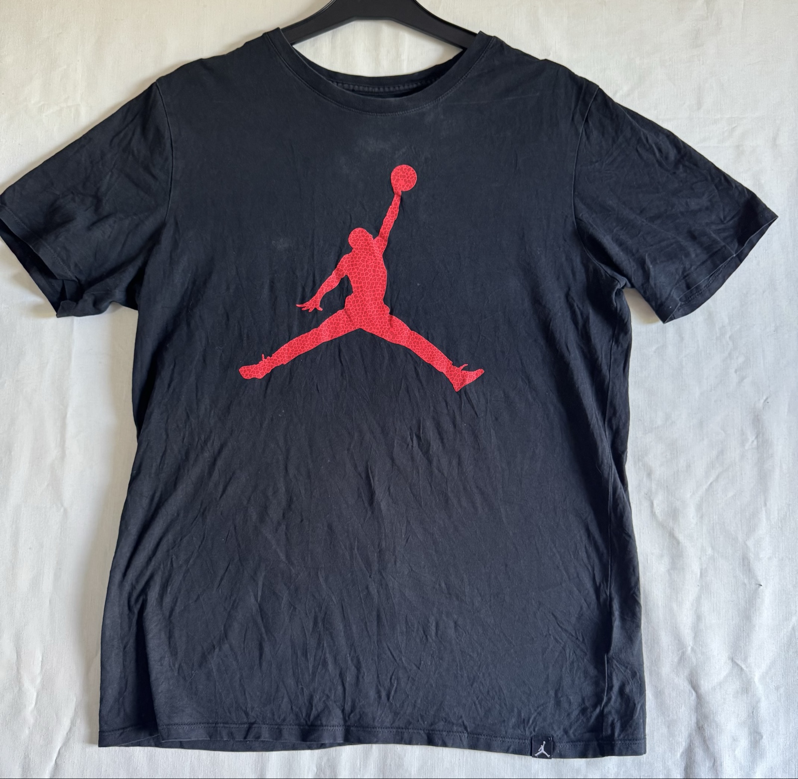 Jordan Black & Red Jumpman Logo T-Shirt Medium