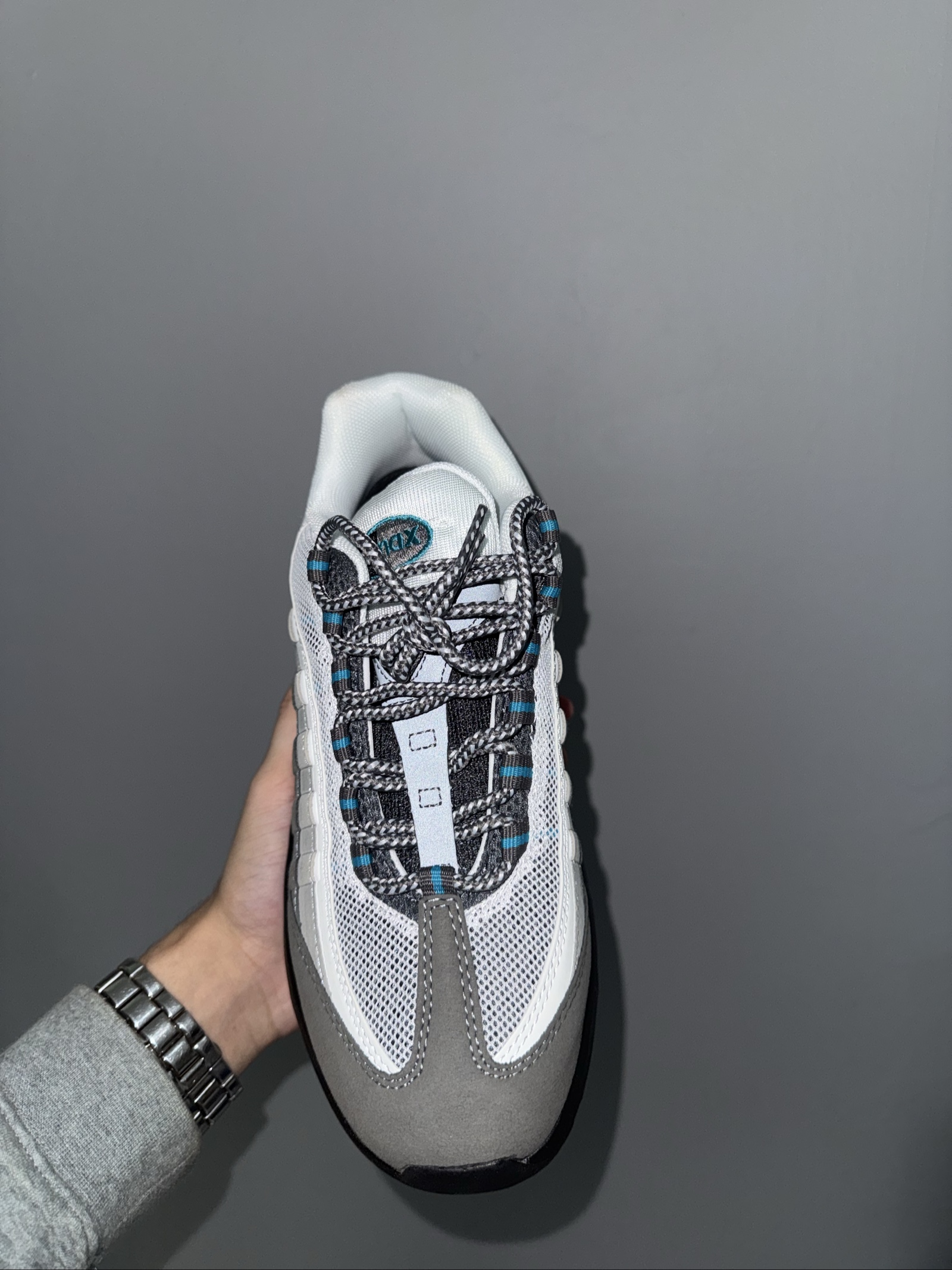 Nike White, Grey, Blue, Black Air Max 95 UK 9 Sneakers image 2