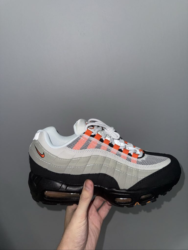 Nike Black, Grey & Orange Air Max 95 Sneakers UK 8.5