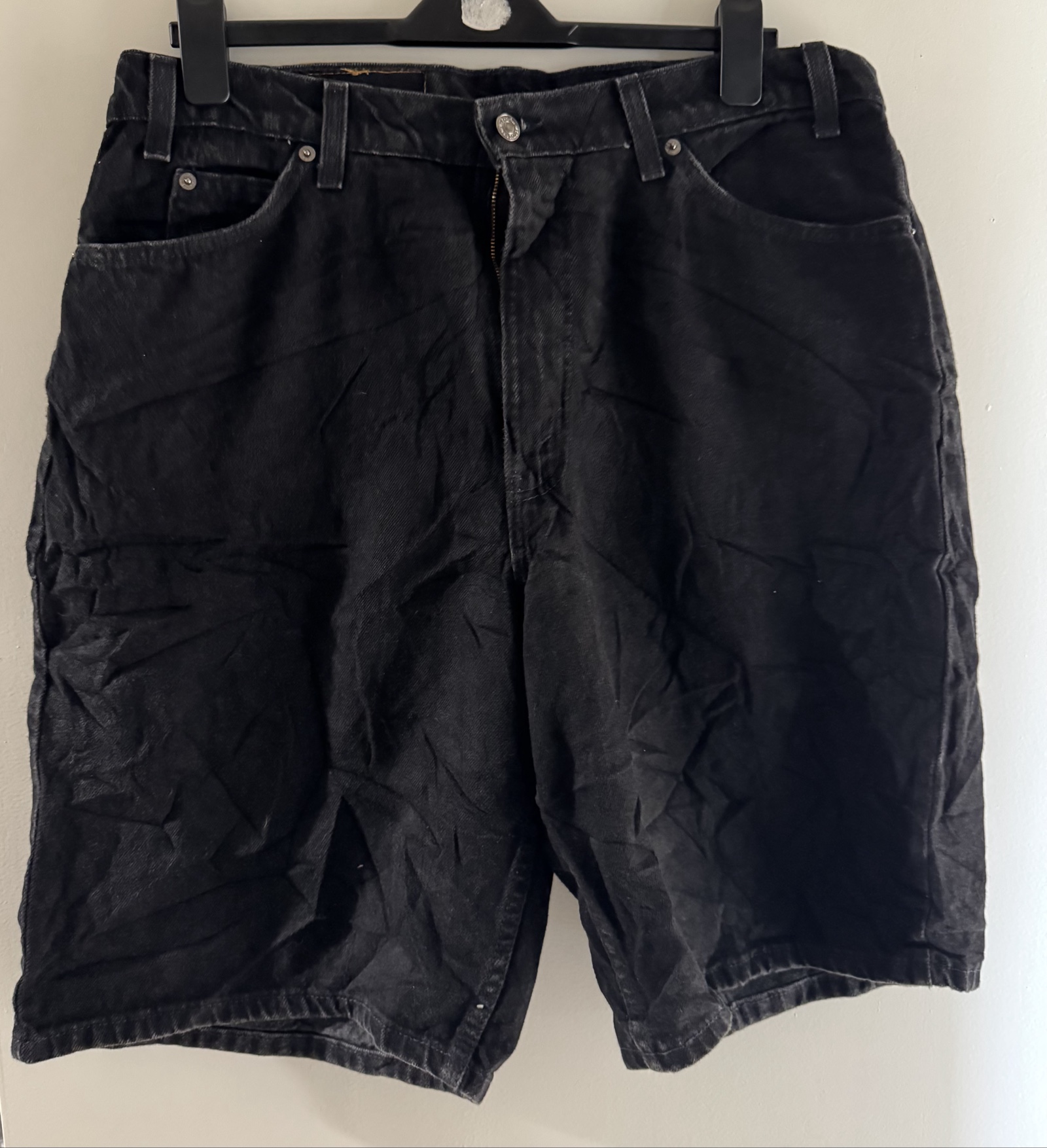 Levi's Black 560 Loose Fit Denim Shorts W38 L11