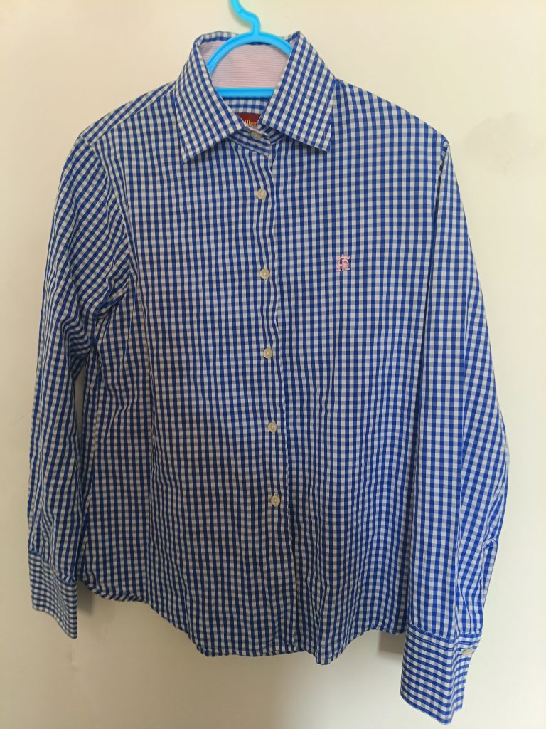 Hierro Albero Blue/White Check Shirt Size 42