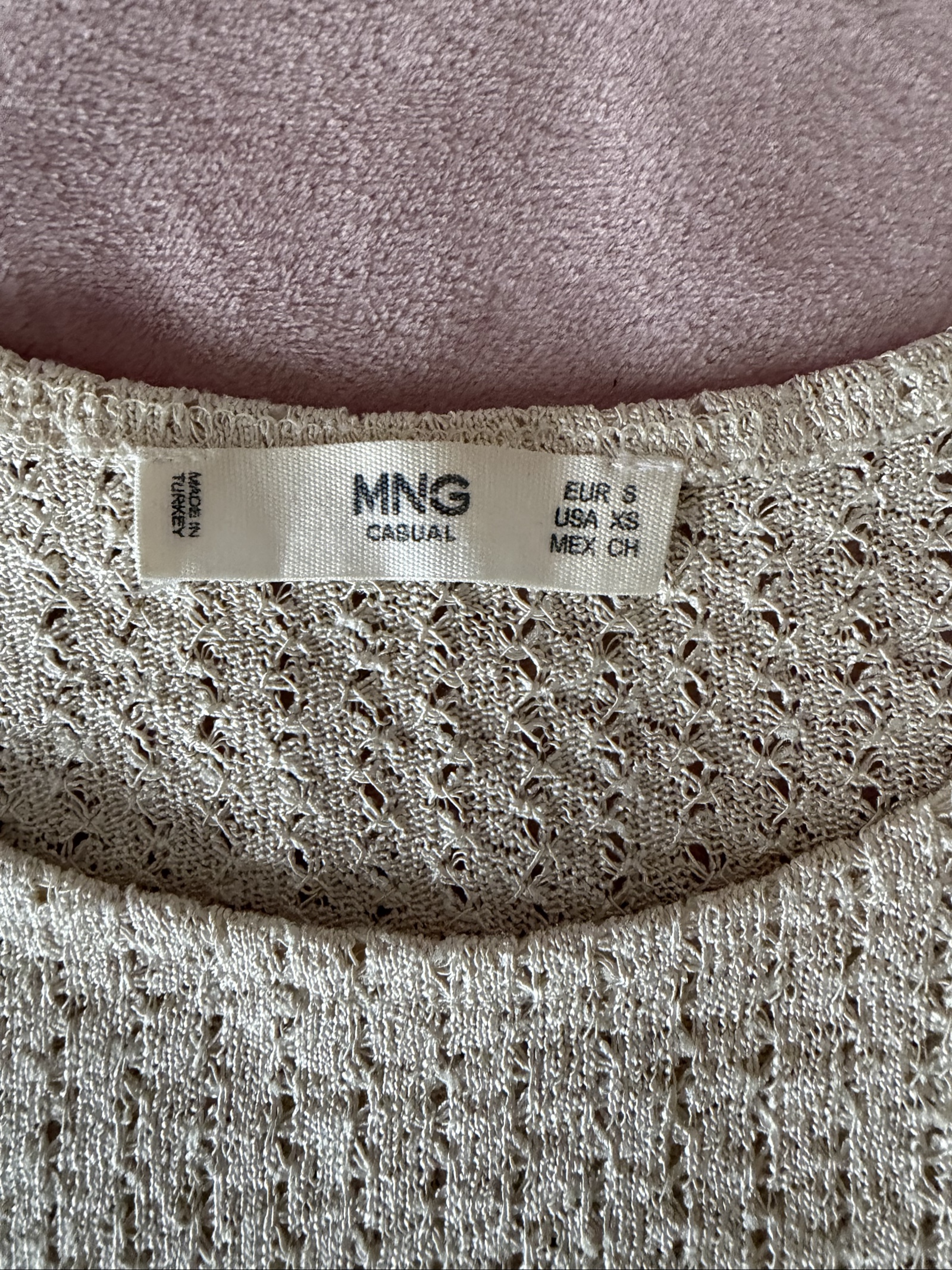 Beige Knit Sleeveless Top Mango Casual EUR S image 2