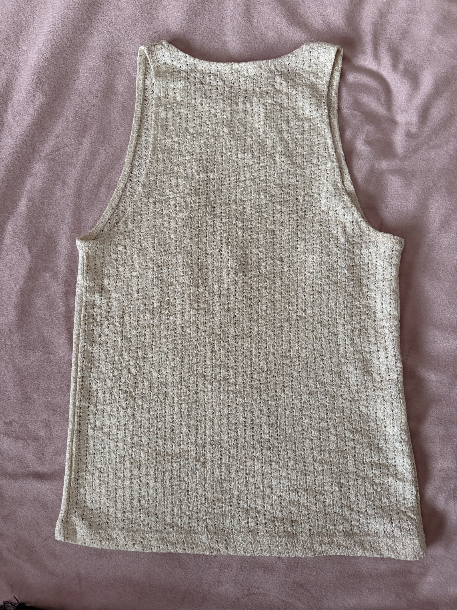 Beige Knit Sleeveless Top Mango Casual EUR S image 3