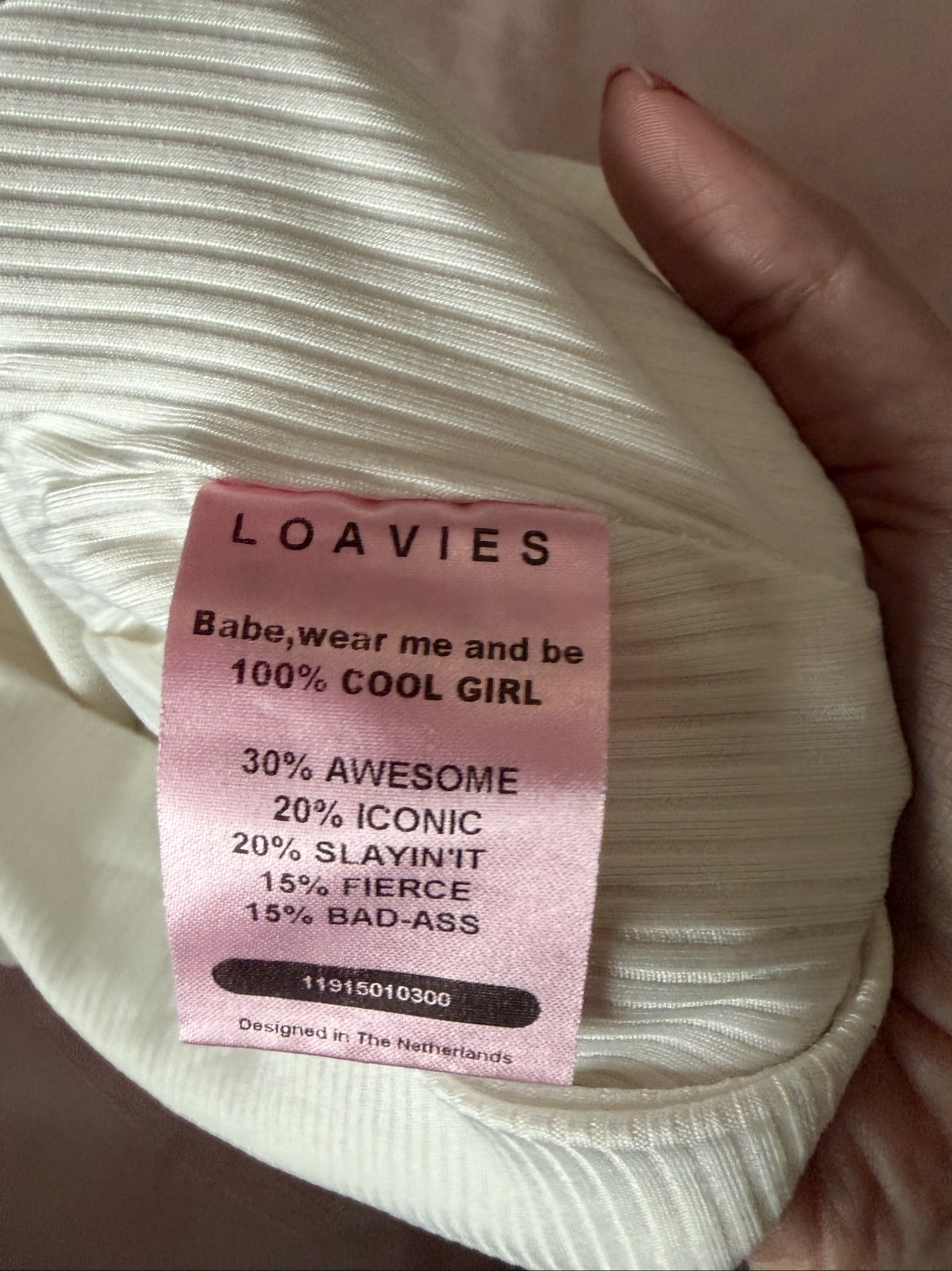 Loavies Cream Ribbed Cropped Tank Top Medium image 3