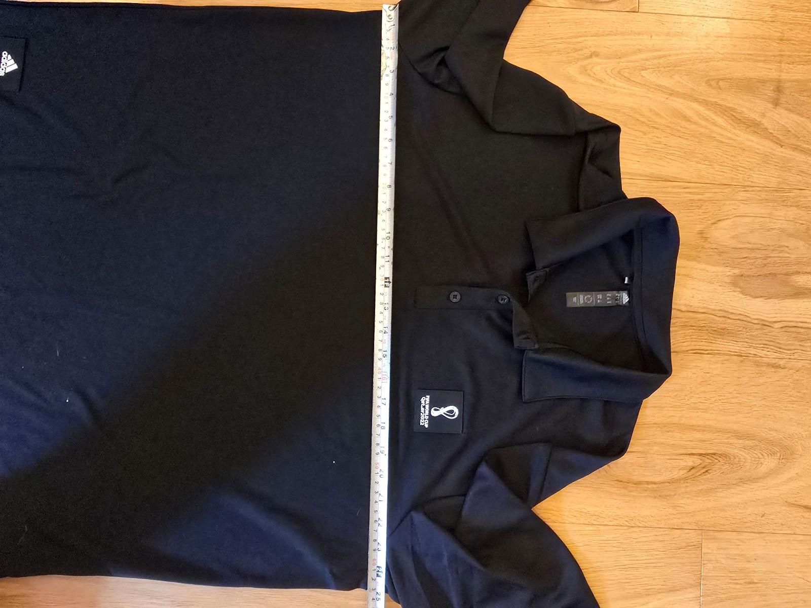 Adidas Black FIFA World Cup Qatar 2022 Polo Shirt XL image 5
