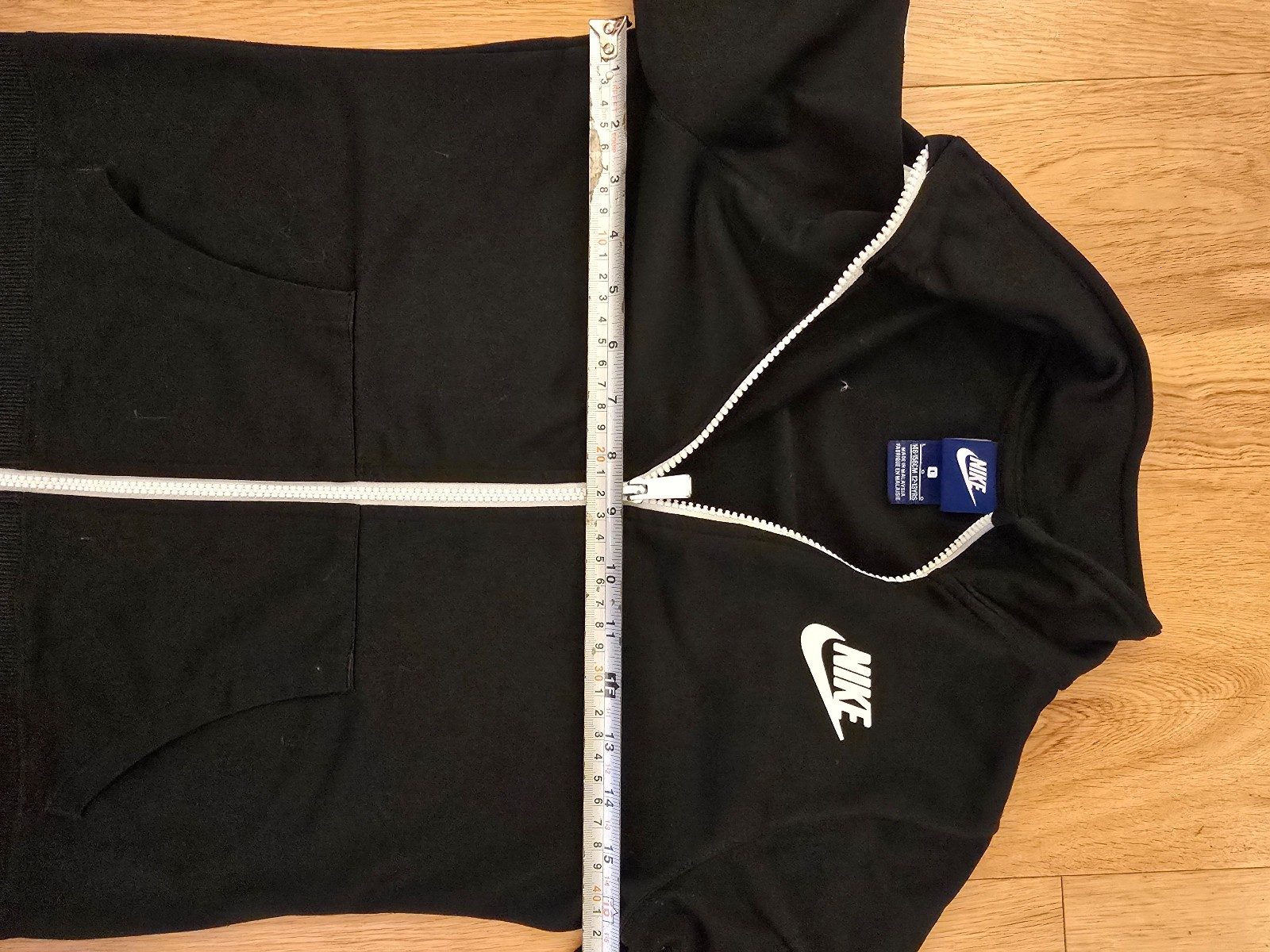 Nike Black & White Zip-Up Jacket Large Polyester image 4